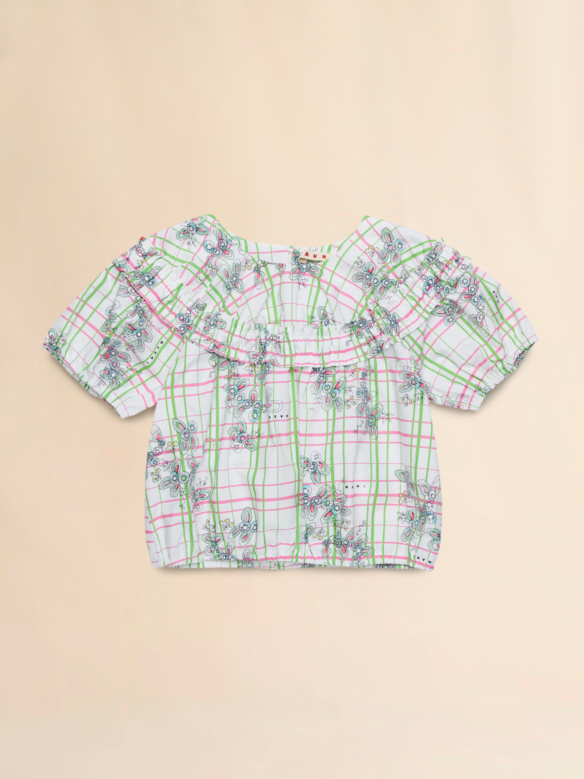 Poplin shirt with Greenhouse pattern - Shirts - Image 1