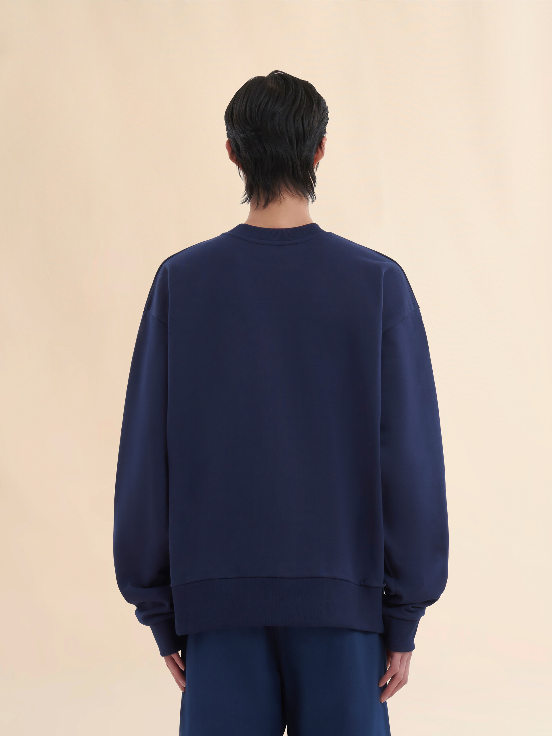 White organic cotton sweatshirt with mini logo - Sweaters - Image 3
