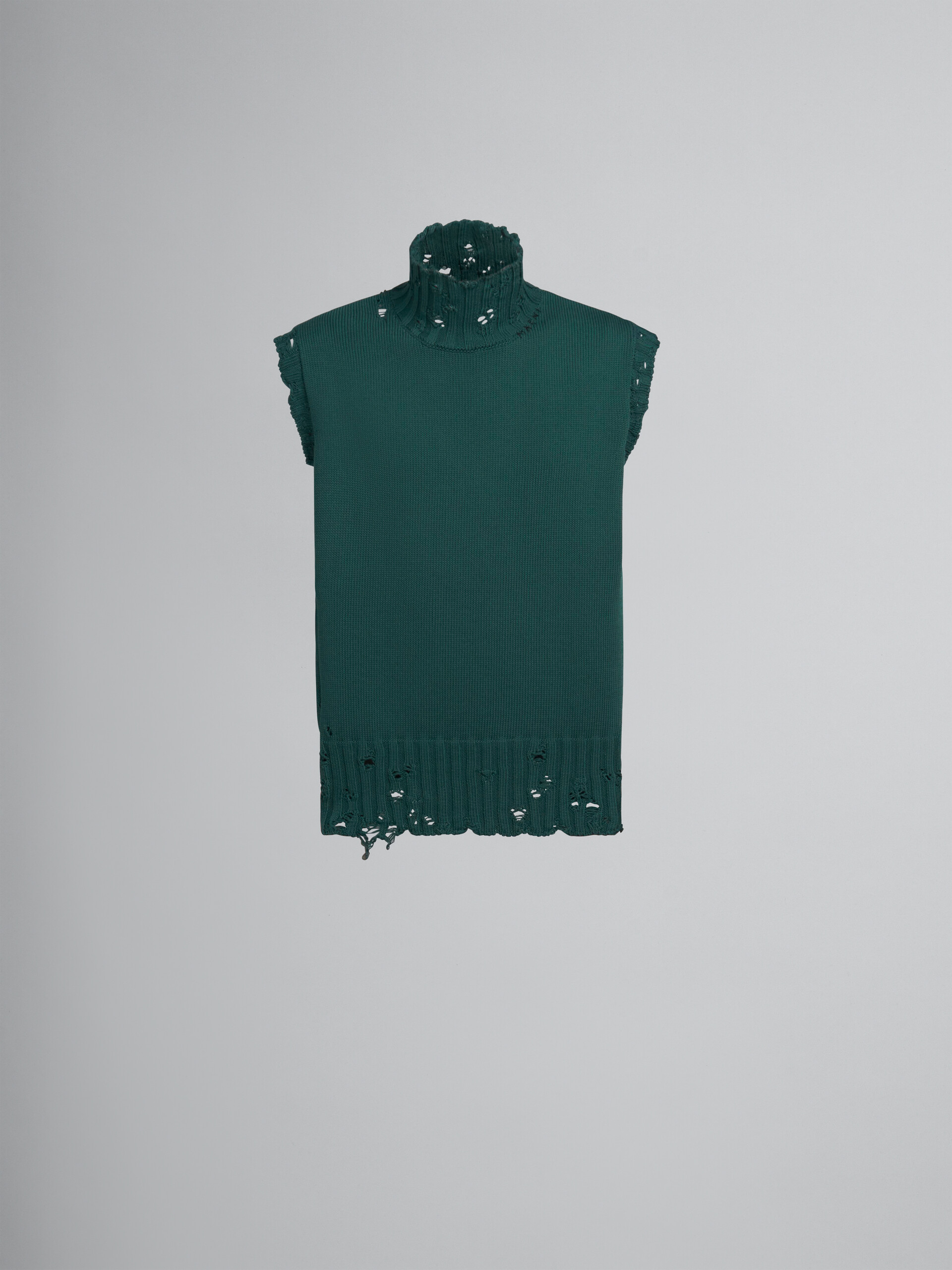 Black cotton vest - Pullovers - Image 1
