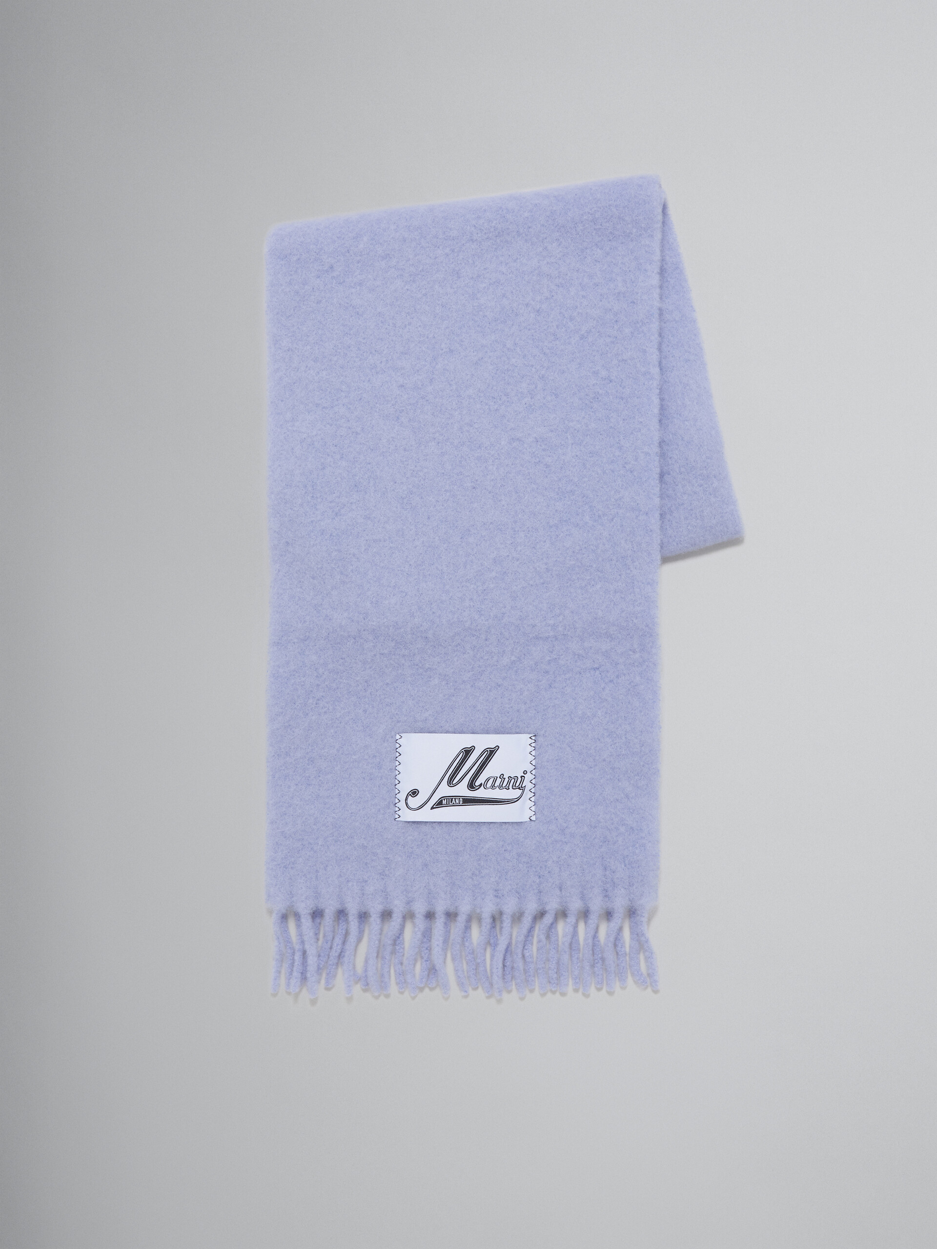 Light blue alpaca scarf - Scarves - Image 1