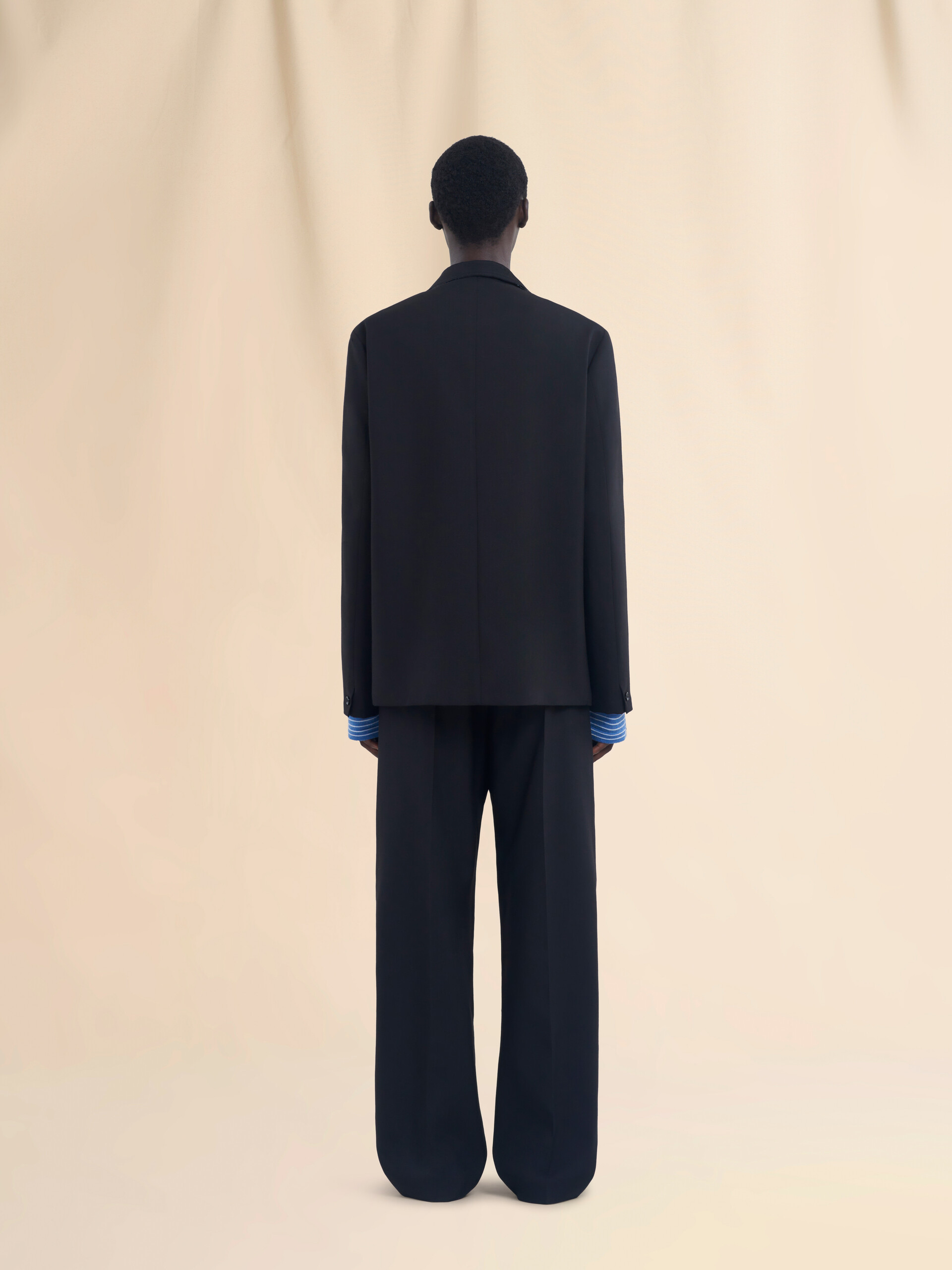 Black single breasted wool jacket with Baguette logo - Jackets - Image 3