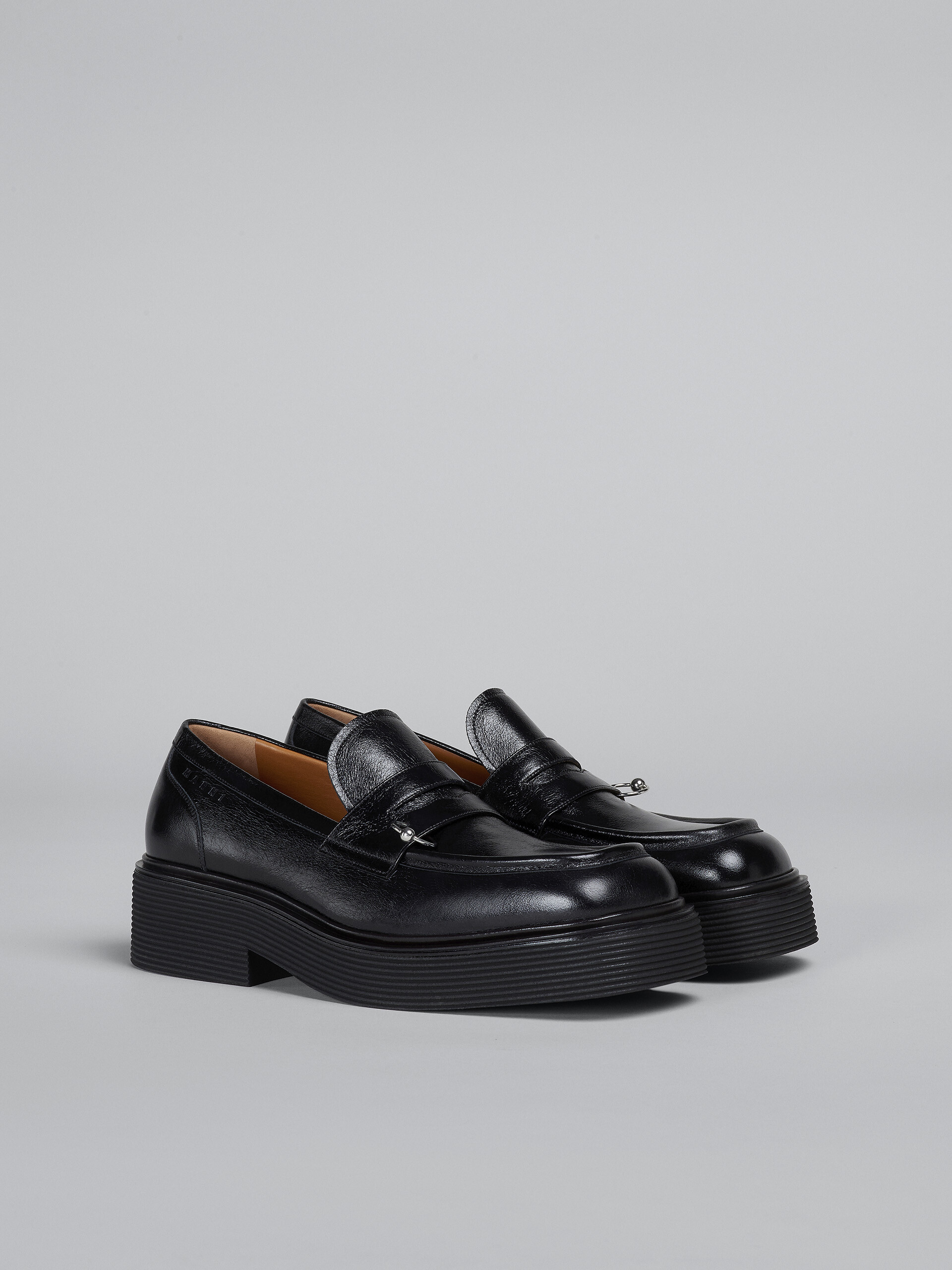 Marni Croco Leather Mocassin in Black Womens Shoes Flats and flat shoes Loafers and moccasins 