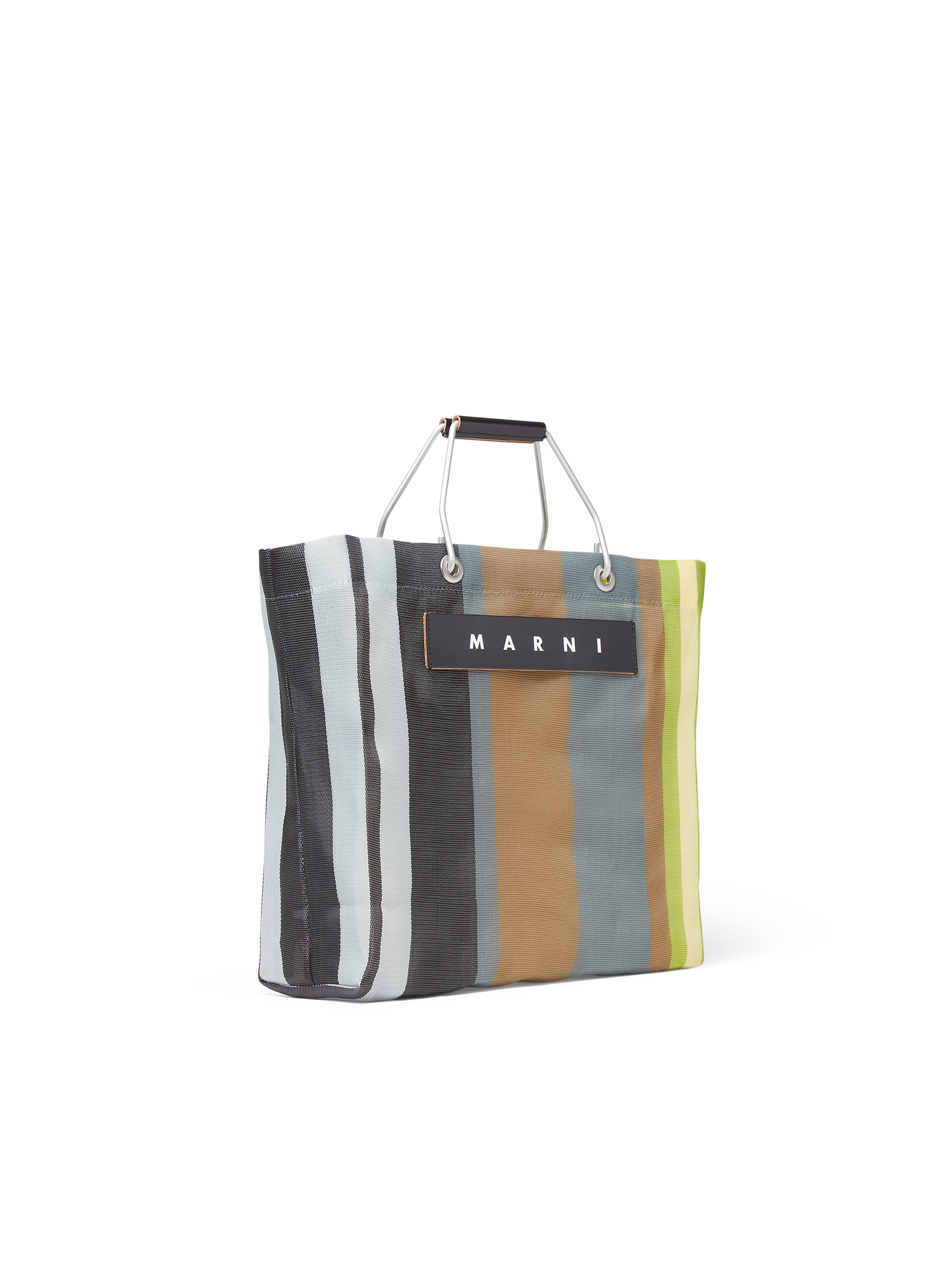 MARNI MARKET STRIPE mehrfarbige blaue Tasche - Shopper - Image 2