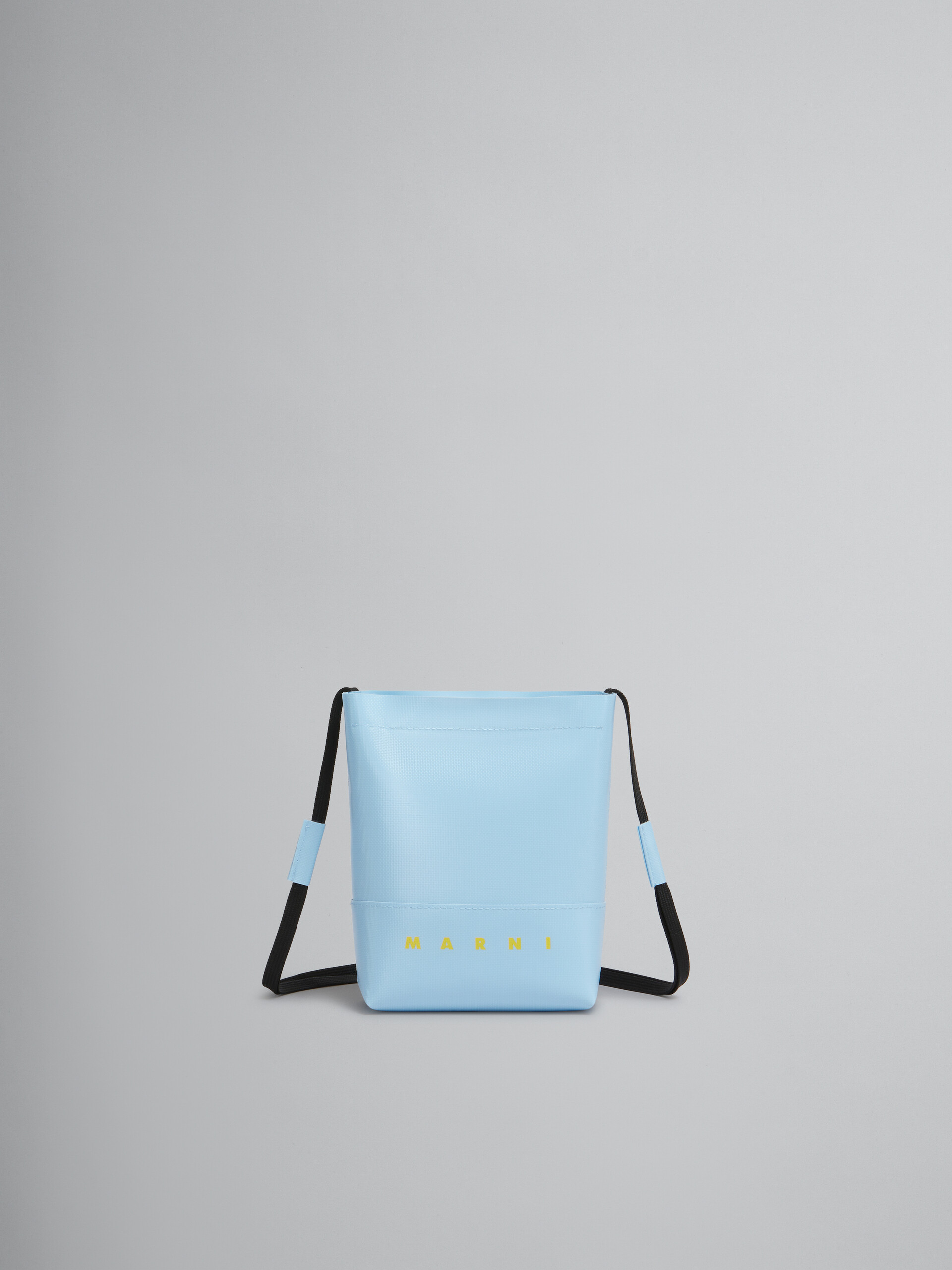 Bolso bandolera azul claro con correa de cordón - Bolsos de hombro - Image 1