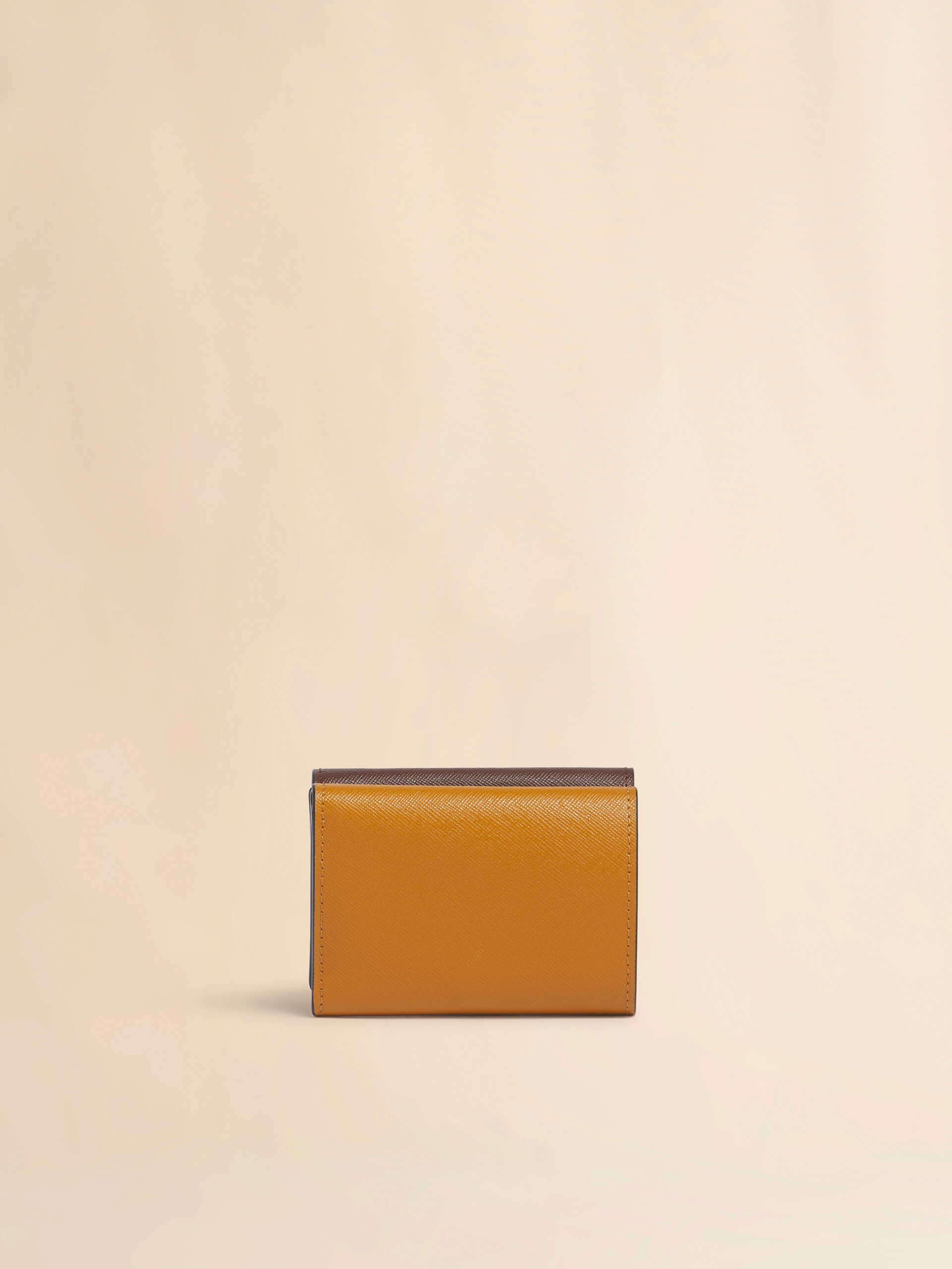 ブルー、ベージュ＆ライトブルー サフィアーノレザー製三つ折りウォレット - 財布 - Image 3