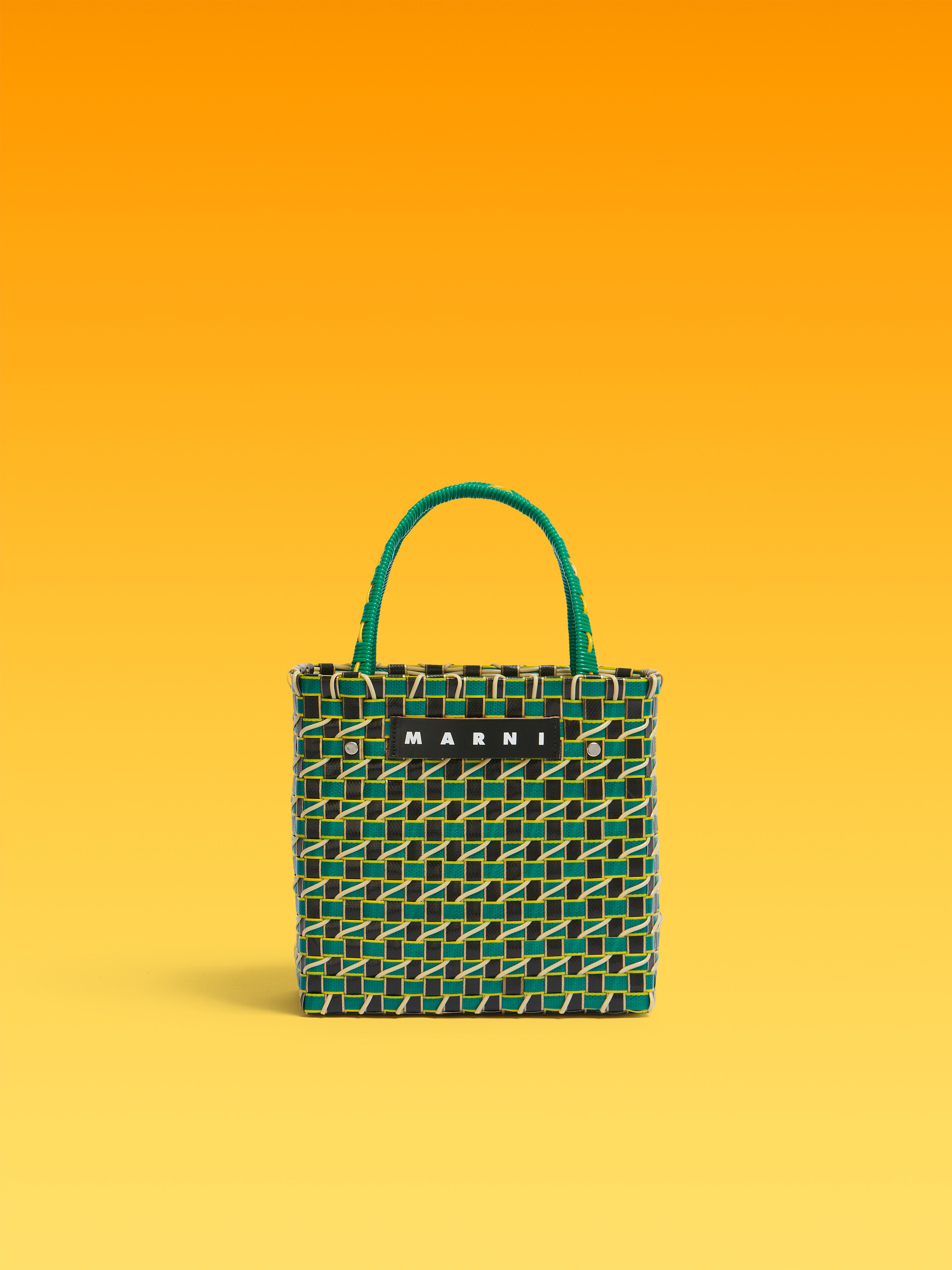 Brown Marni Market Diagonal Cable Mini Basket Bag - Shopping Bags - Image 1