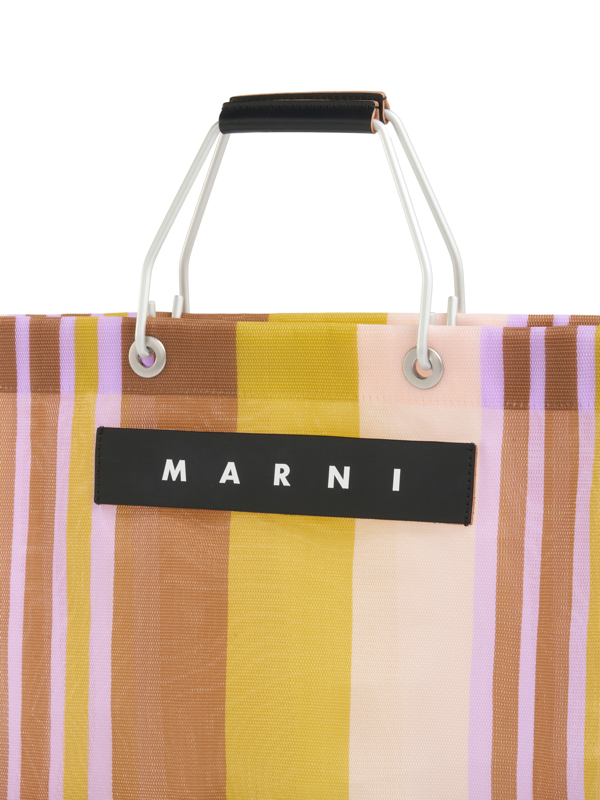 マルチカラーブルー MARNI MARKET STRIPE BAG - ショッピングバッグ - Image 4