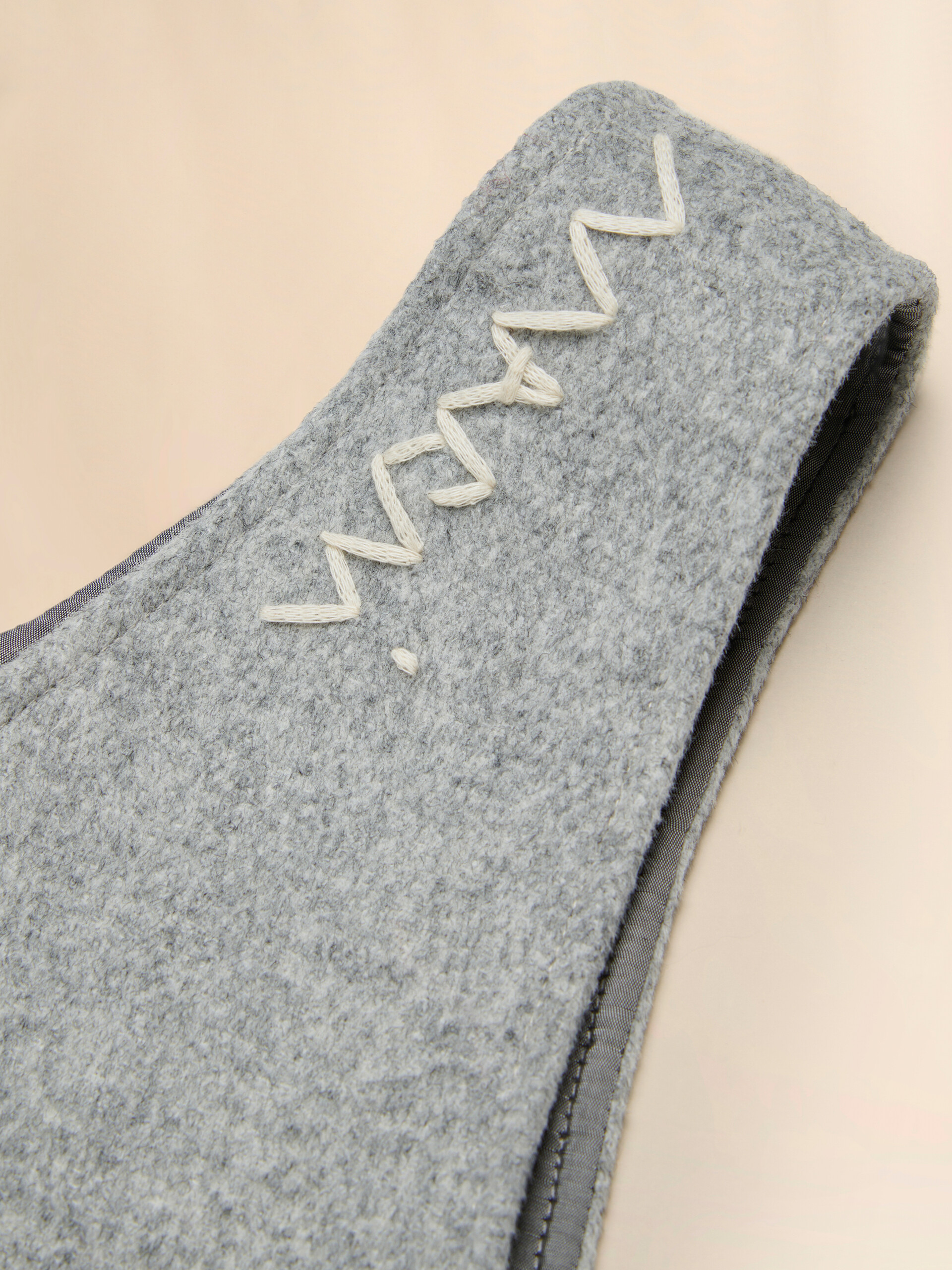 Grey melange wool blend pinafore with Marni Symbol - Dresses - Image 4