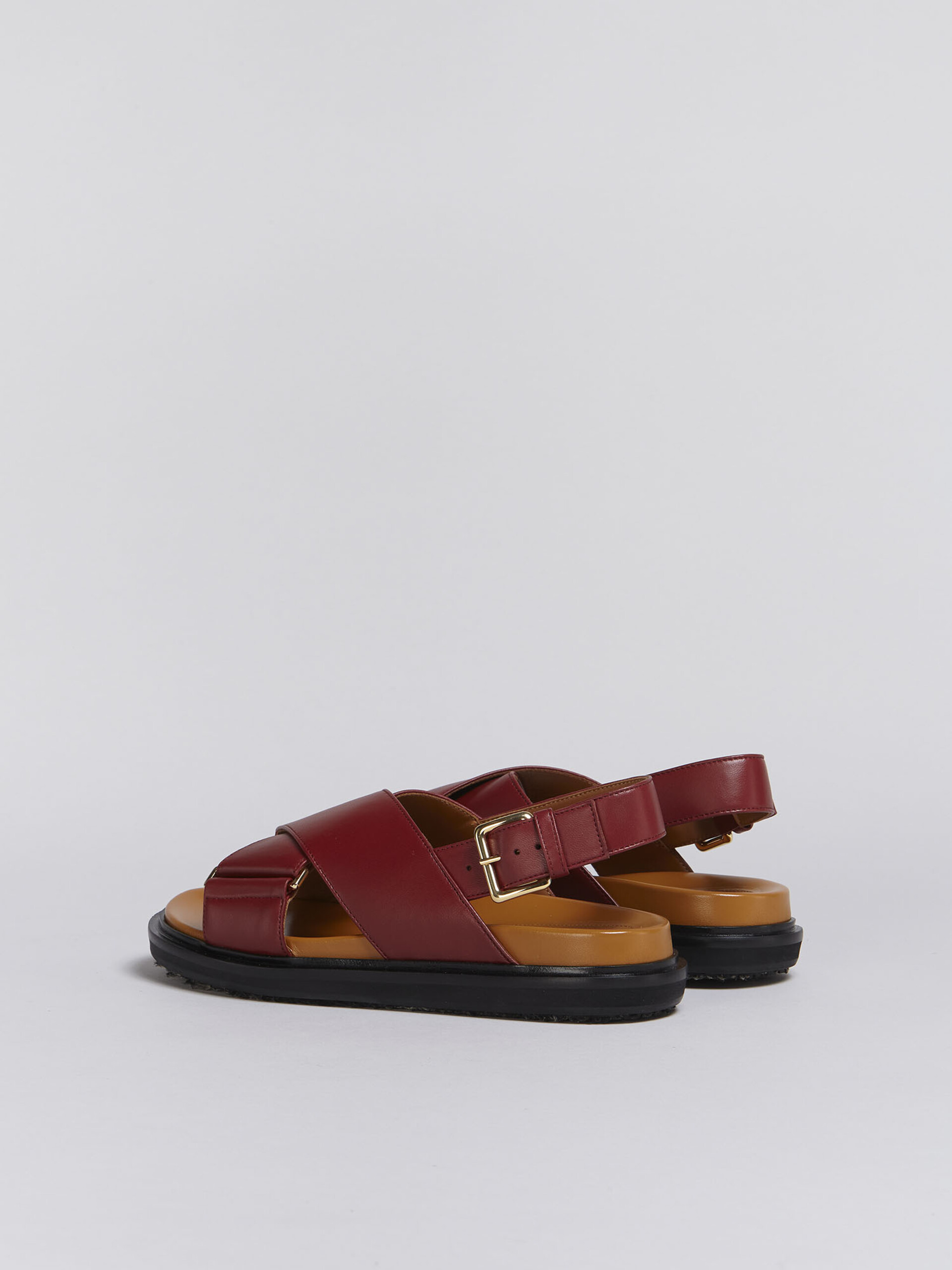 Red leather fussbett - Sandals - Image 3