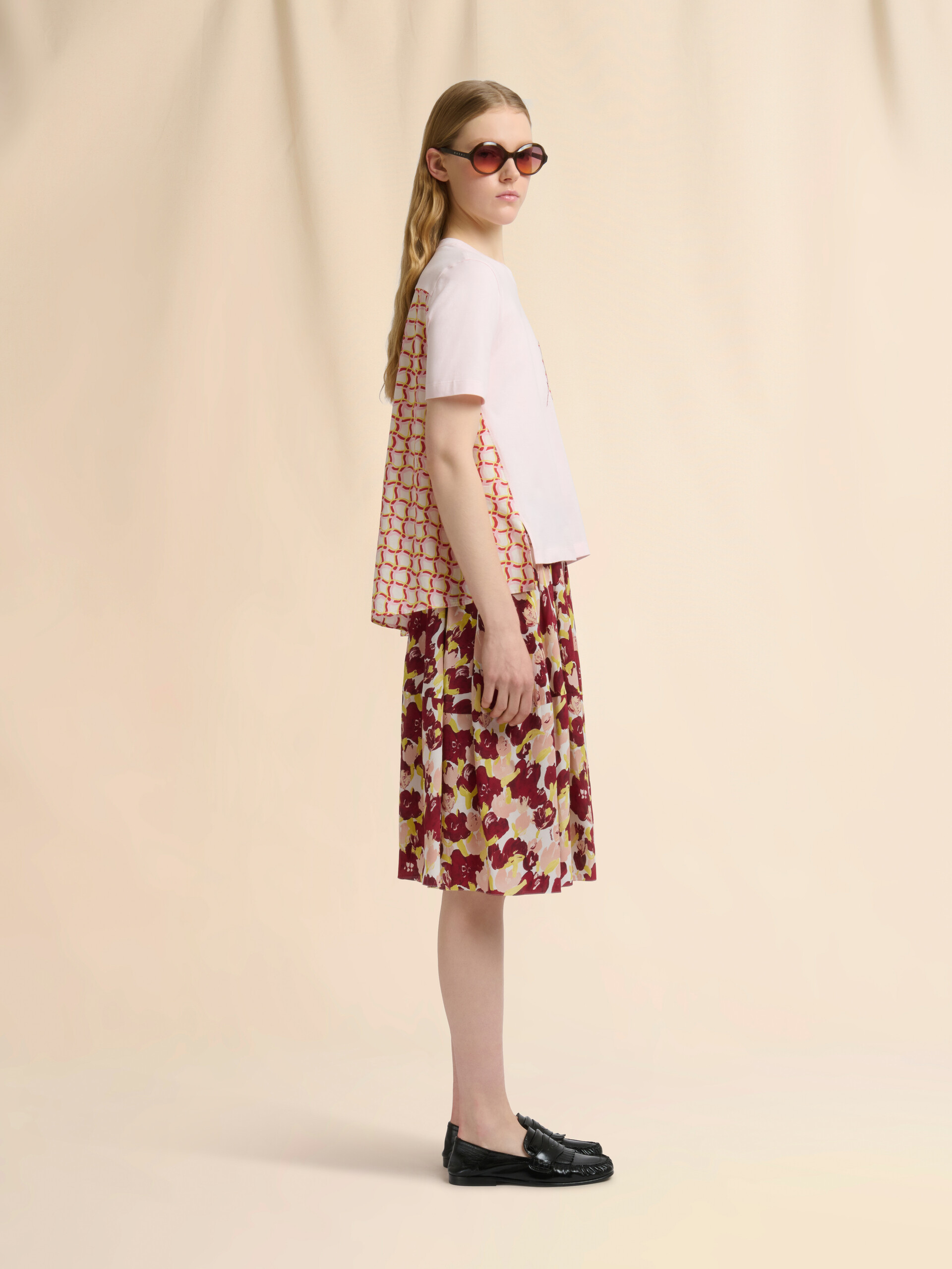 ピンク バックはポプリンのコットンTシャツ - Tシャツ - Image 6