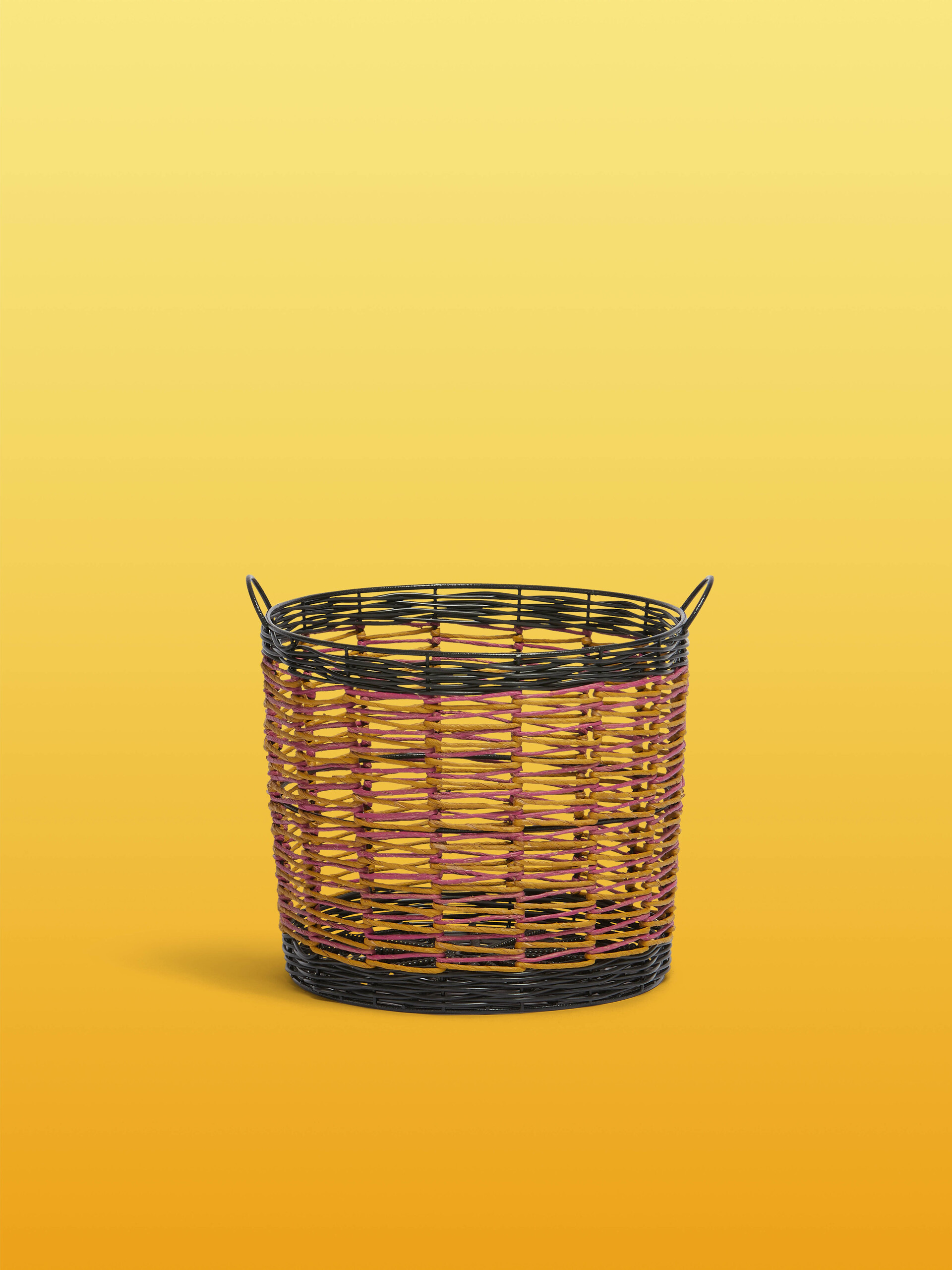 Pink and yellow Marni Market round storage basket - Furniture - Image 1