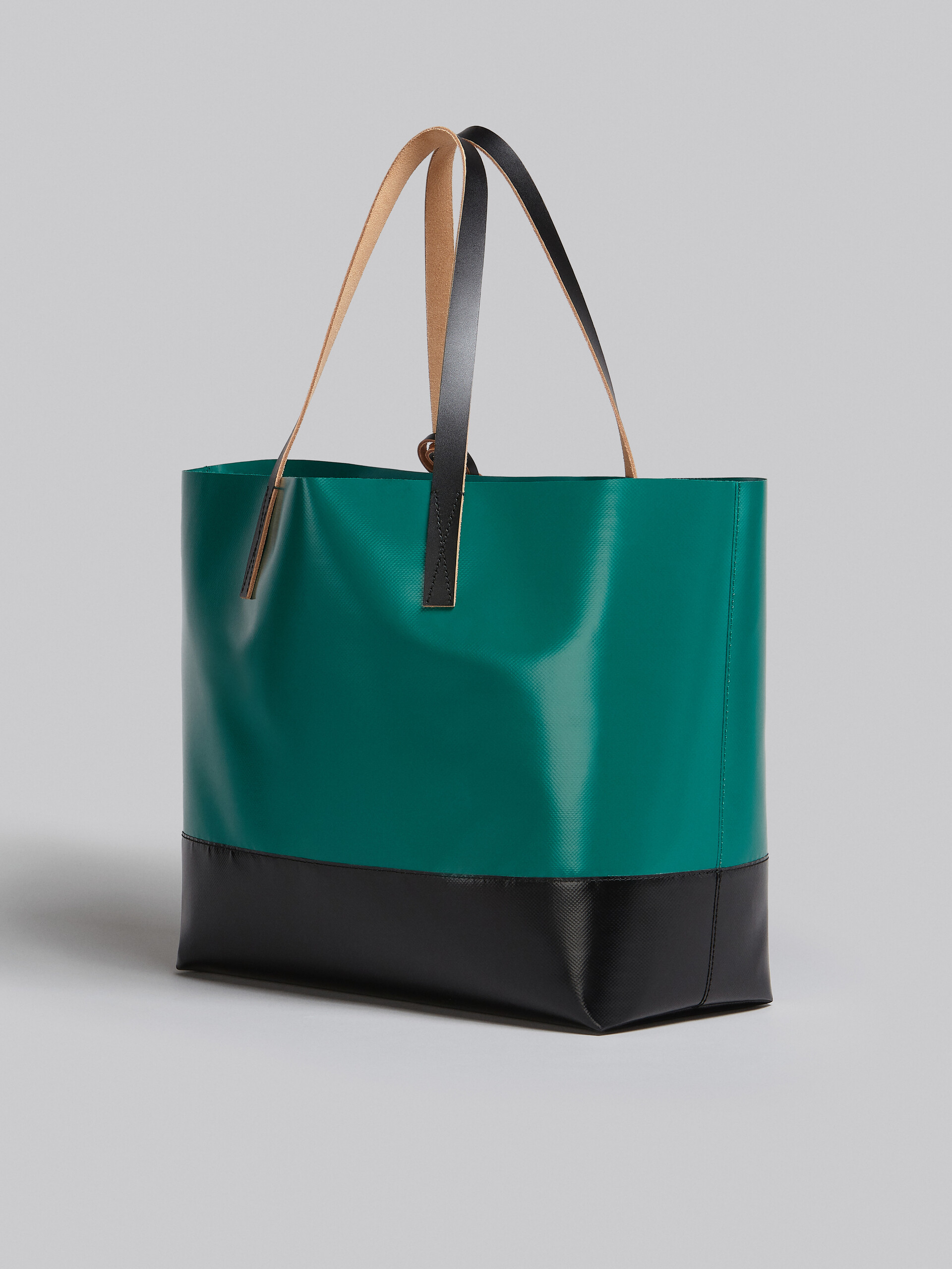 Tribeca shopping bag in green and black - Shopping Bags - Image 3
