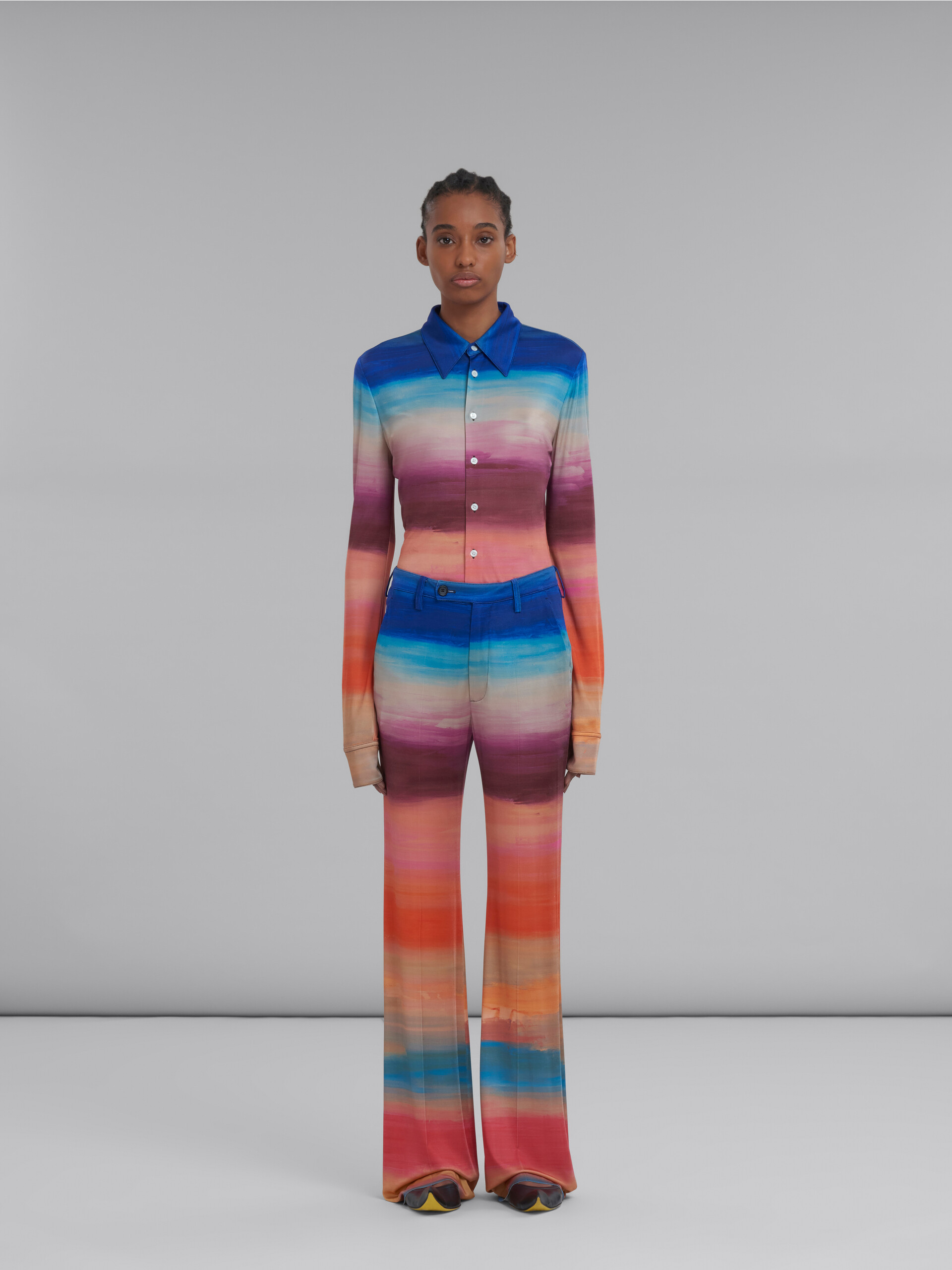 Stretch jersey trousers with Dark Side of the Moon print - Pants - Image 2