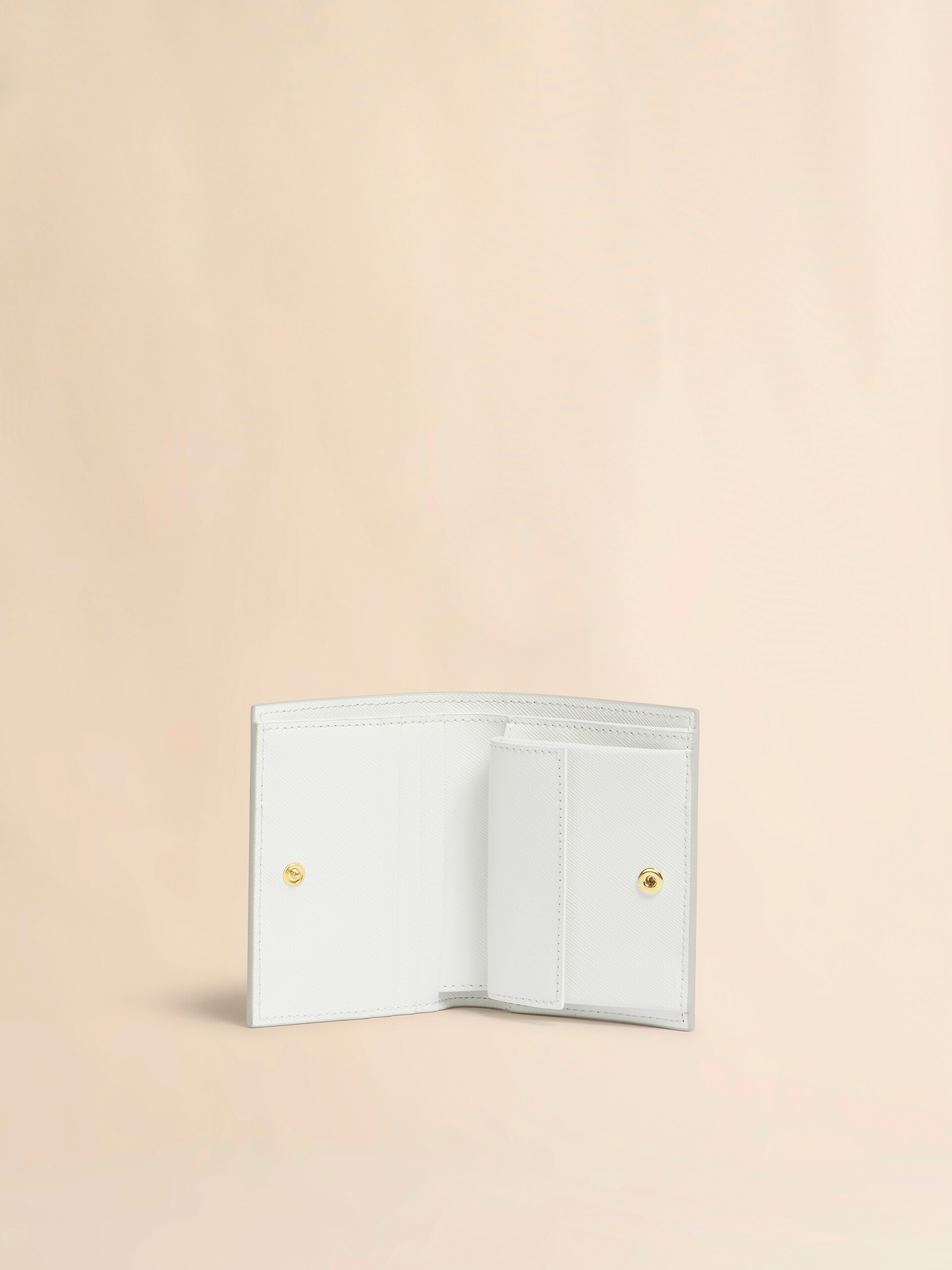 ブルー、ベージュ＆ライトブルー サフィアーノレザー製二つ折りウォレット - 財布 - Image 2