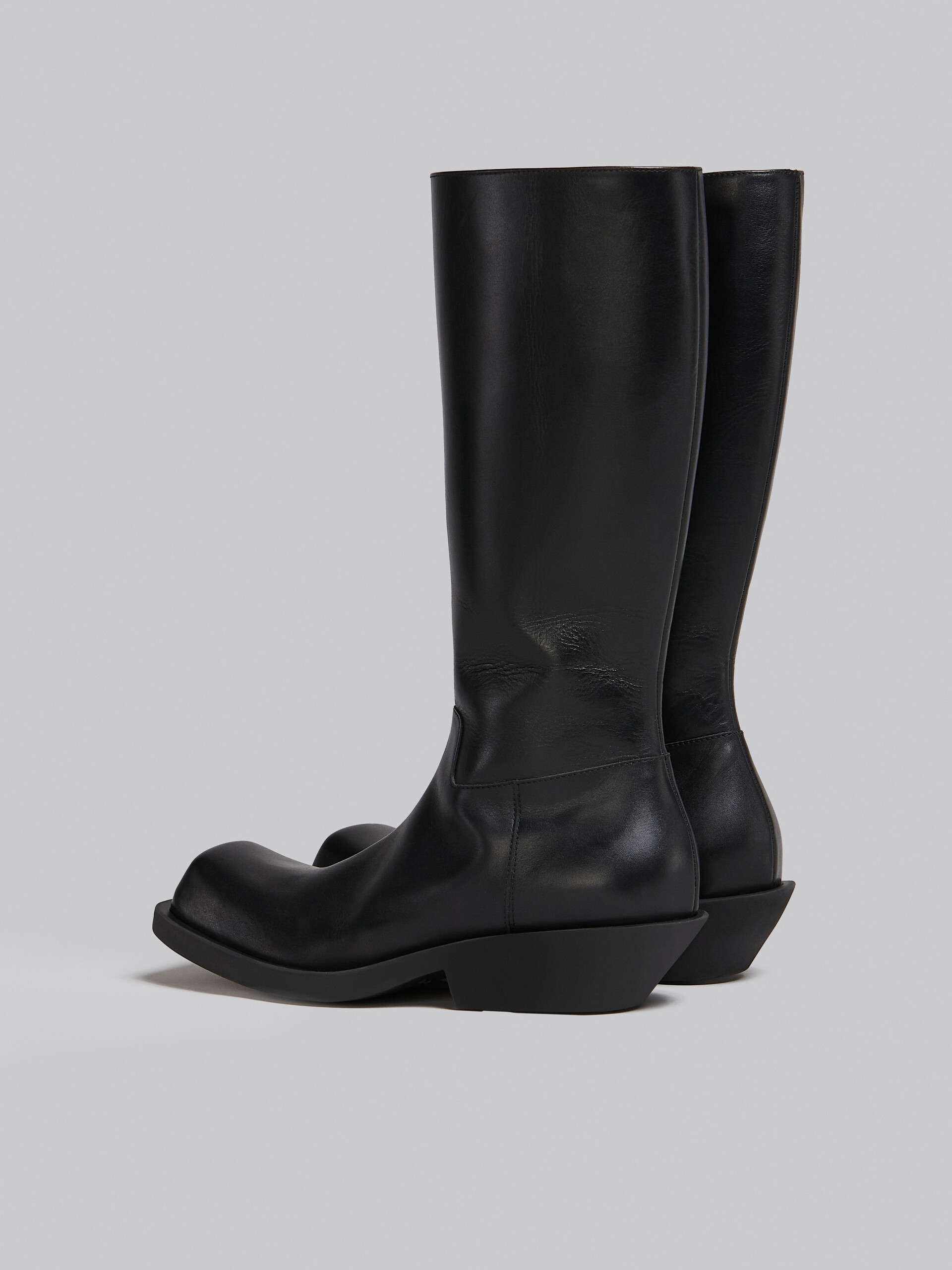 Black leather boot - Boots - Image 3