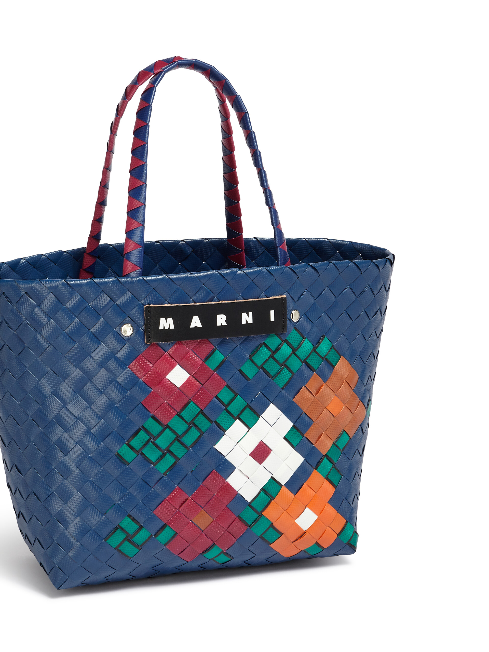 MARNI MARKET small bag in blue flower motif | Marni