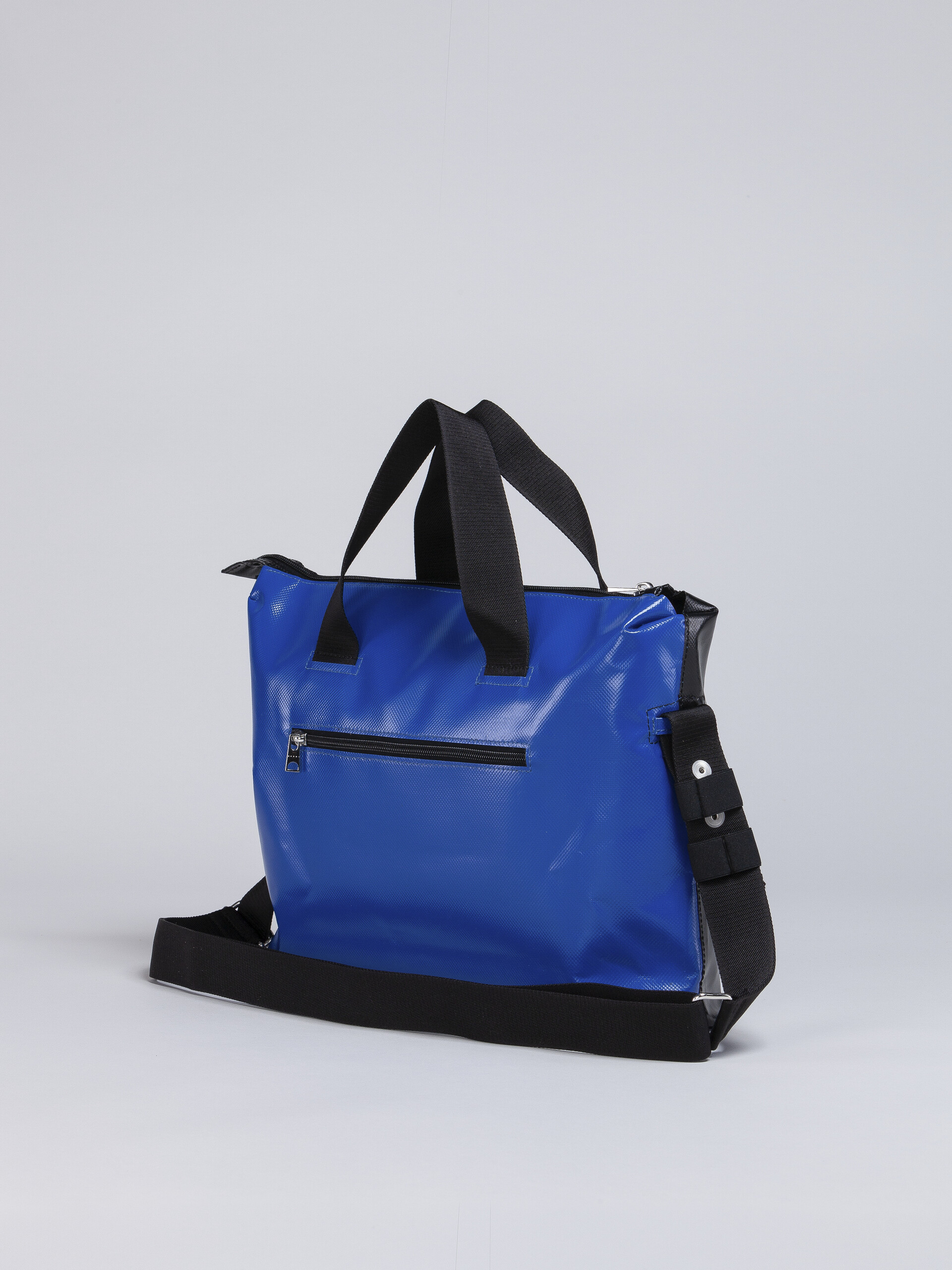 Bi-coloured black and blue PVC TRIBECA bag - Handbags - Image 3