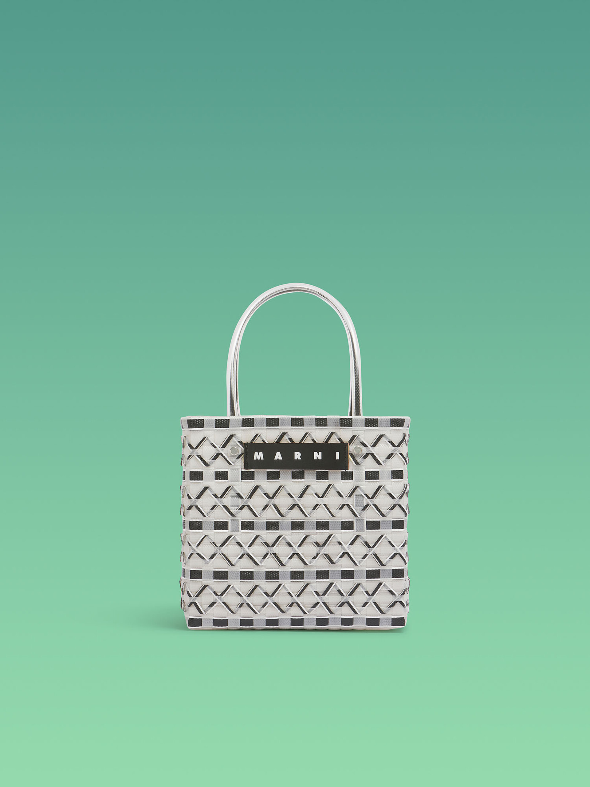 ブラック/ホワイト MARNI MARKET トランスペアレントバスケット - ショッピングバッグ - Image 1