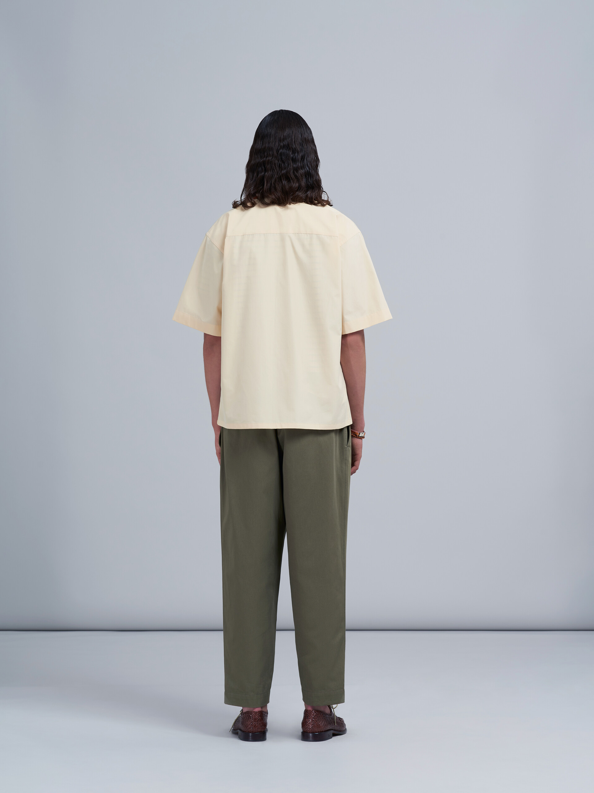 Gabardine cotton cropped trousers | Marni