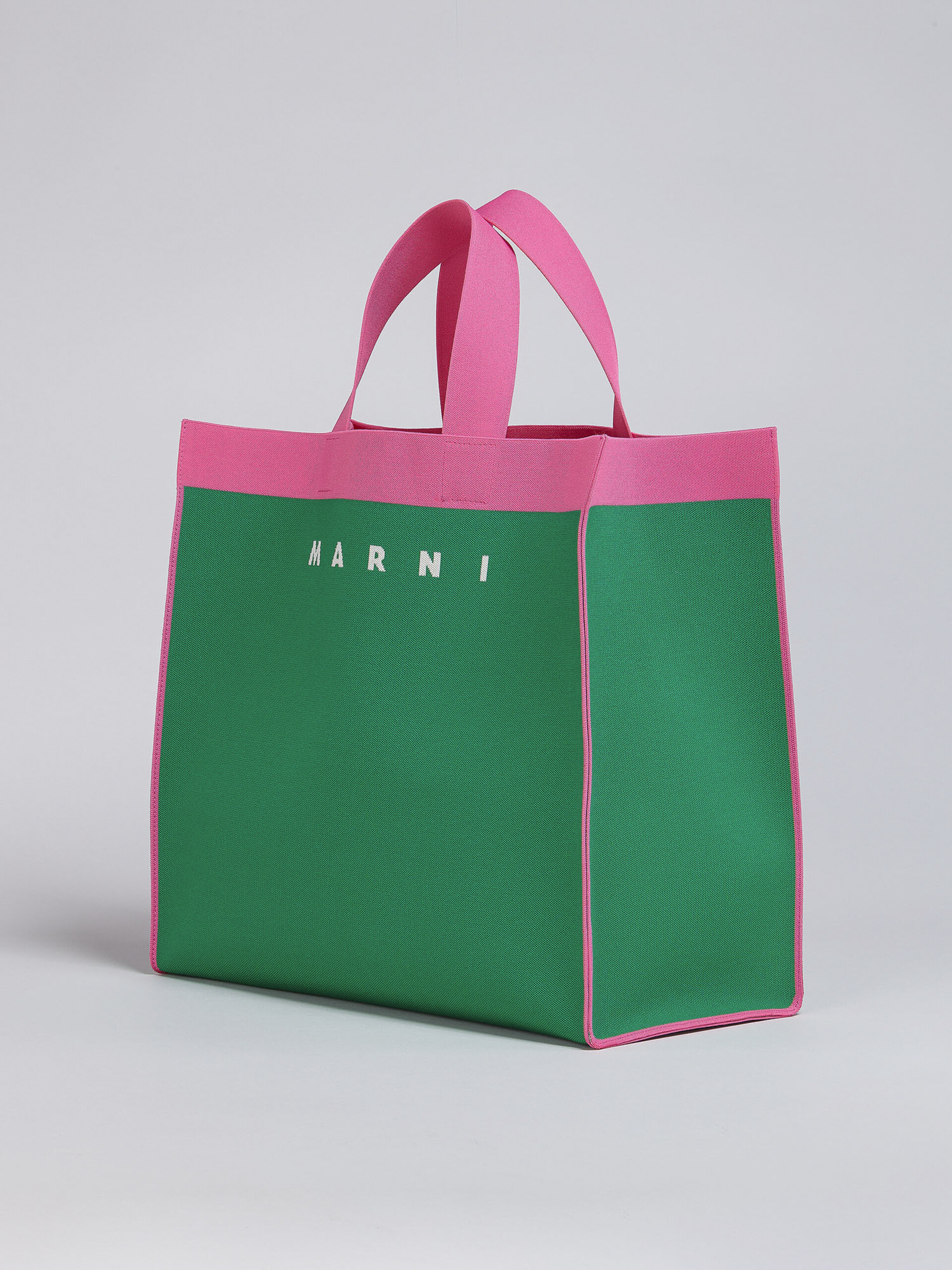 Green and fuchsia jacquard shopping bag - Shopping Bags - Image 6