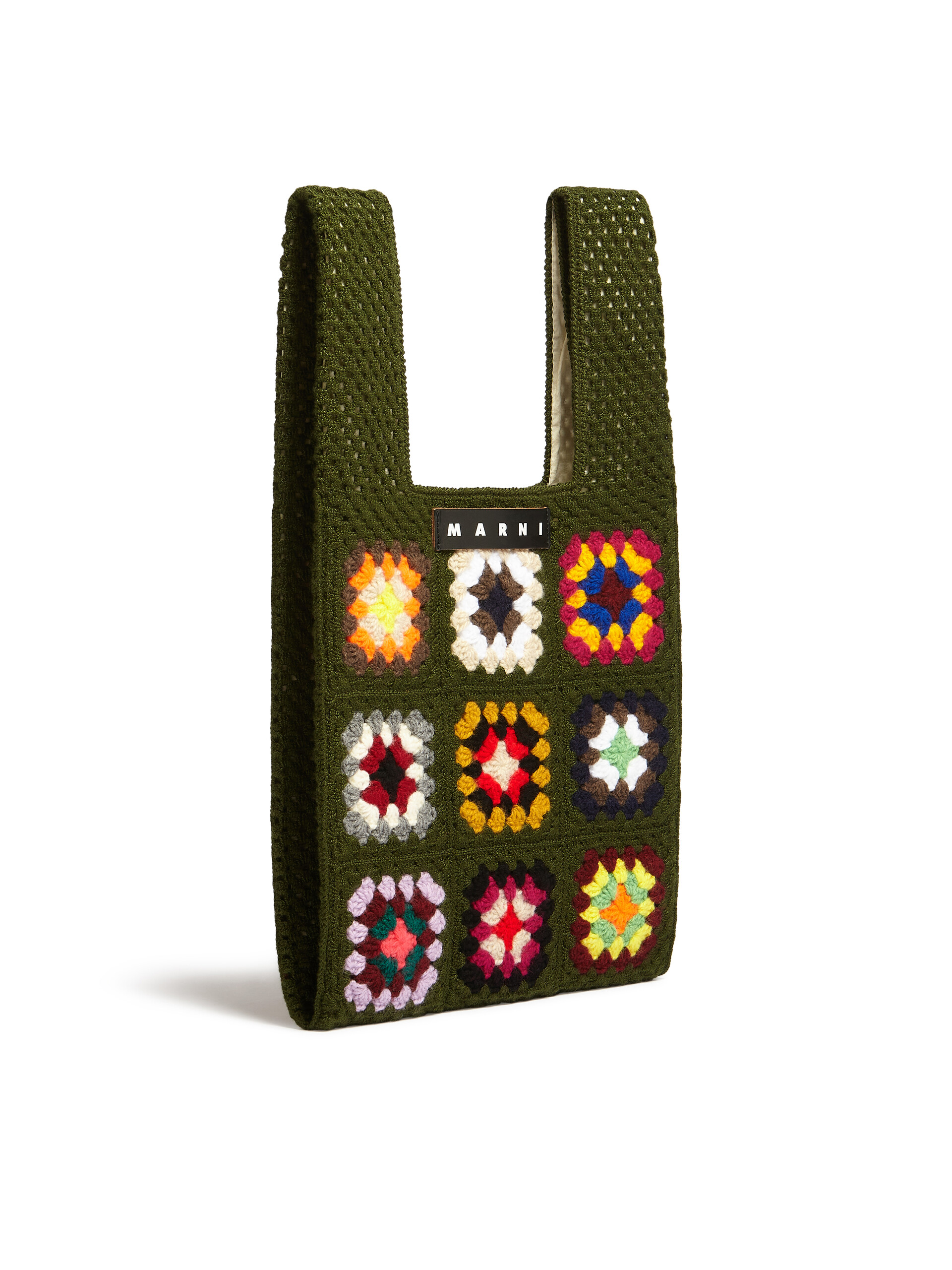 Green crochet polyester MARNI MARKET bag - Bags - Image 2