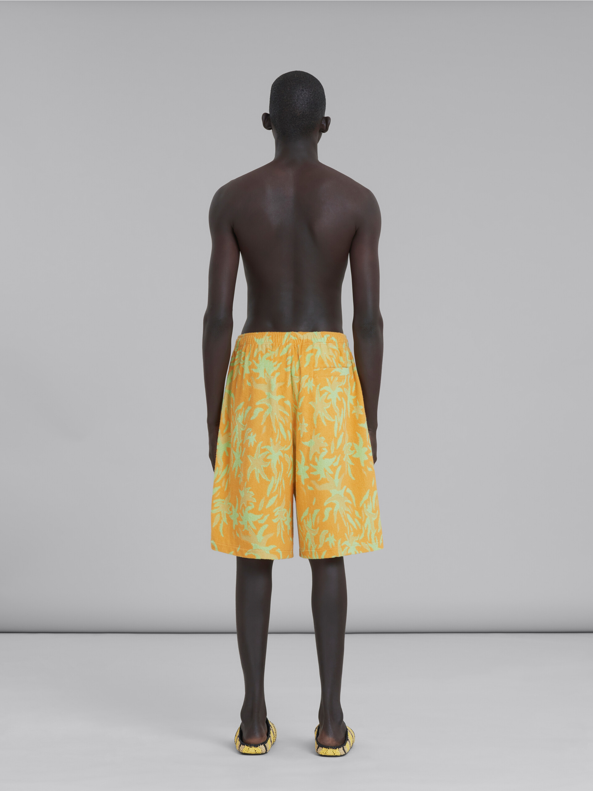 Marni x No Vacancy Inn - Orange jacquard sponge fabric shorts - Pants - Image 3