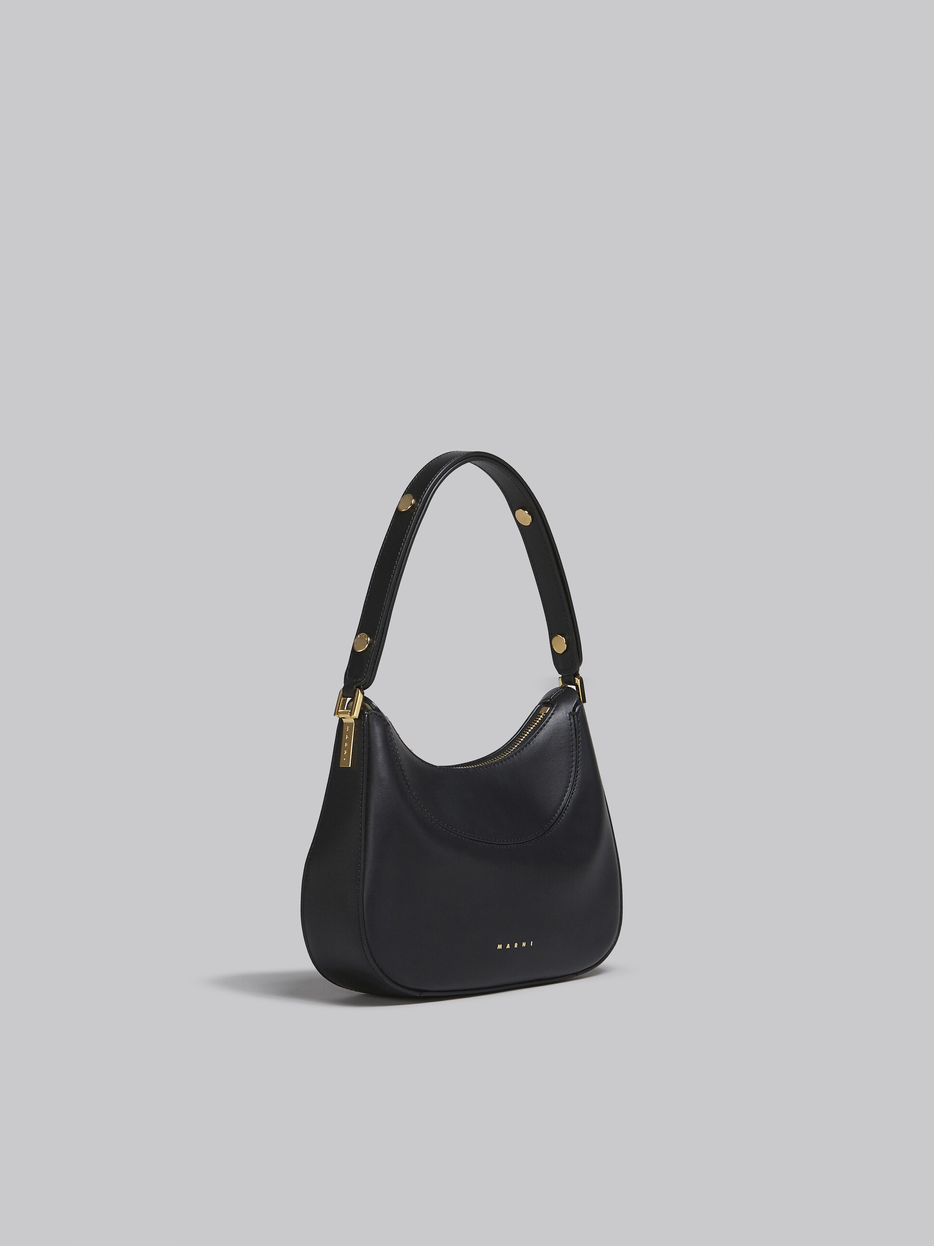Milano mini bag in black leather - Handbags - Image 6
