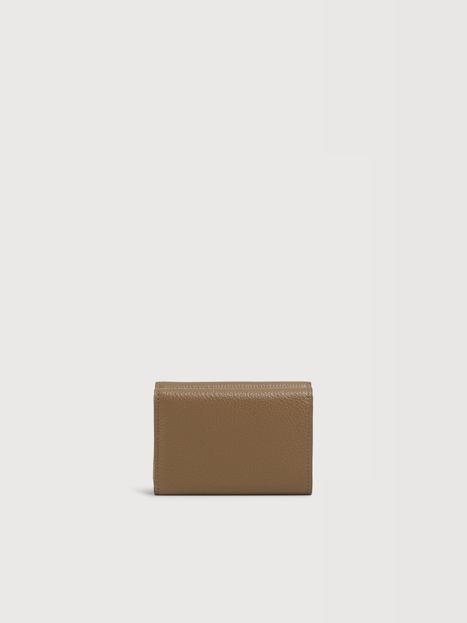 Black leather trifold wallet with Marni Mending embroidery - Wallets - Image 3