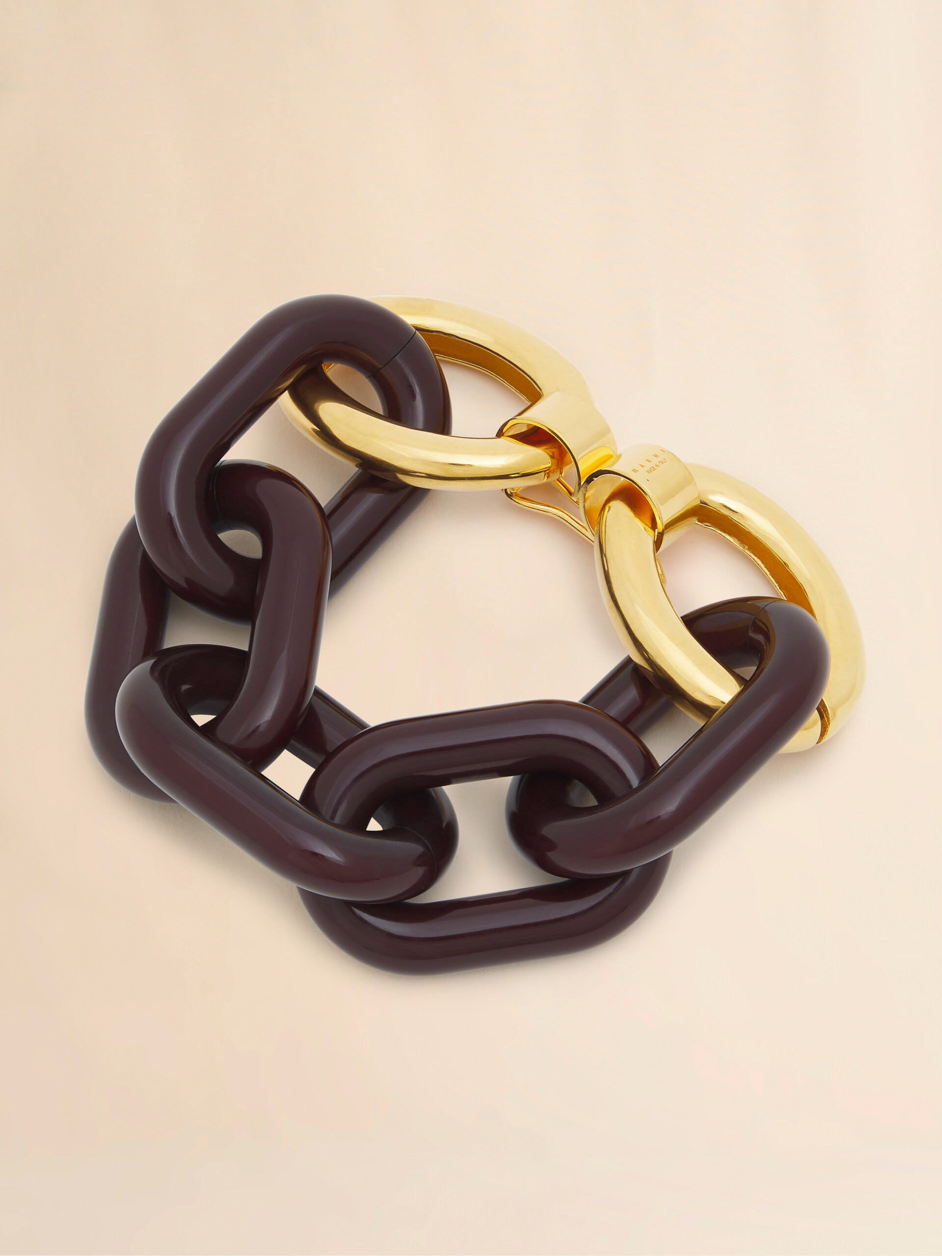 Brown resin chain bracelet - Bracelets - Image 4