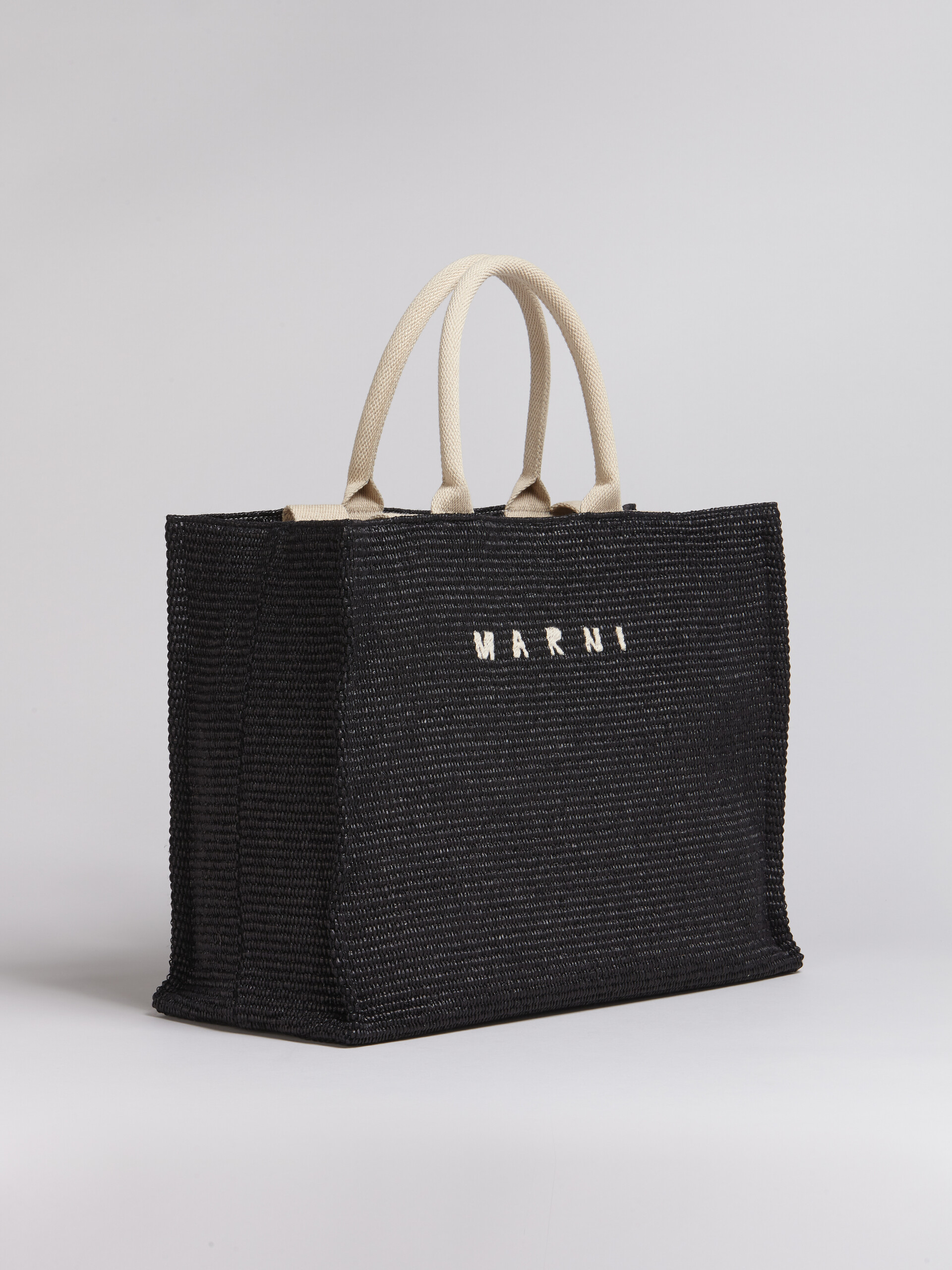 Black raffia shopping bag - Shopping Bags - Image 5