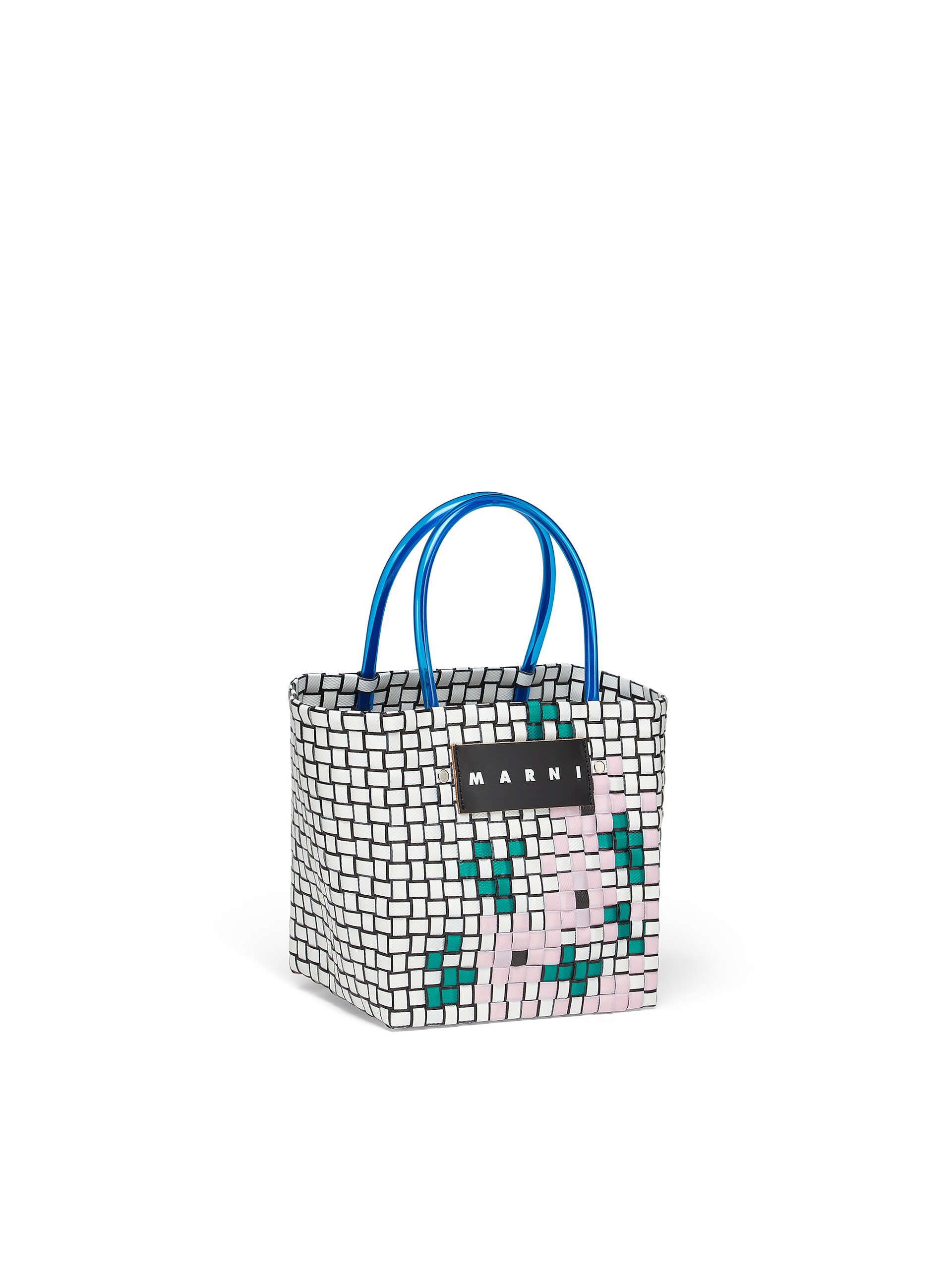 Blue MARNI MARKET MINI FLOWER BASKET bag - Shopping Bags - Image 2