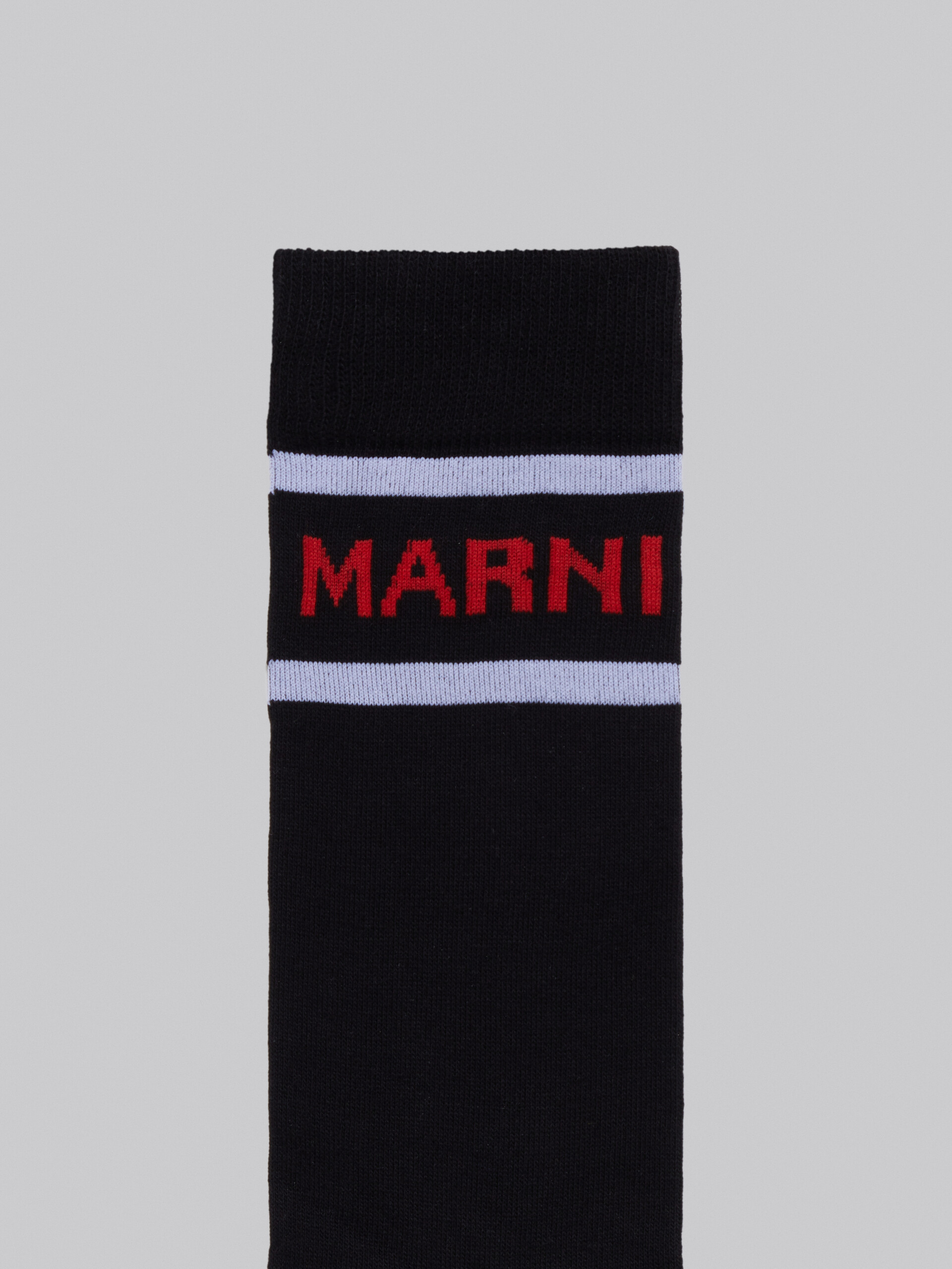 Black cotton socks with logo - Socks - Image 3