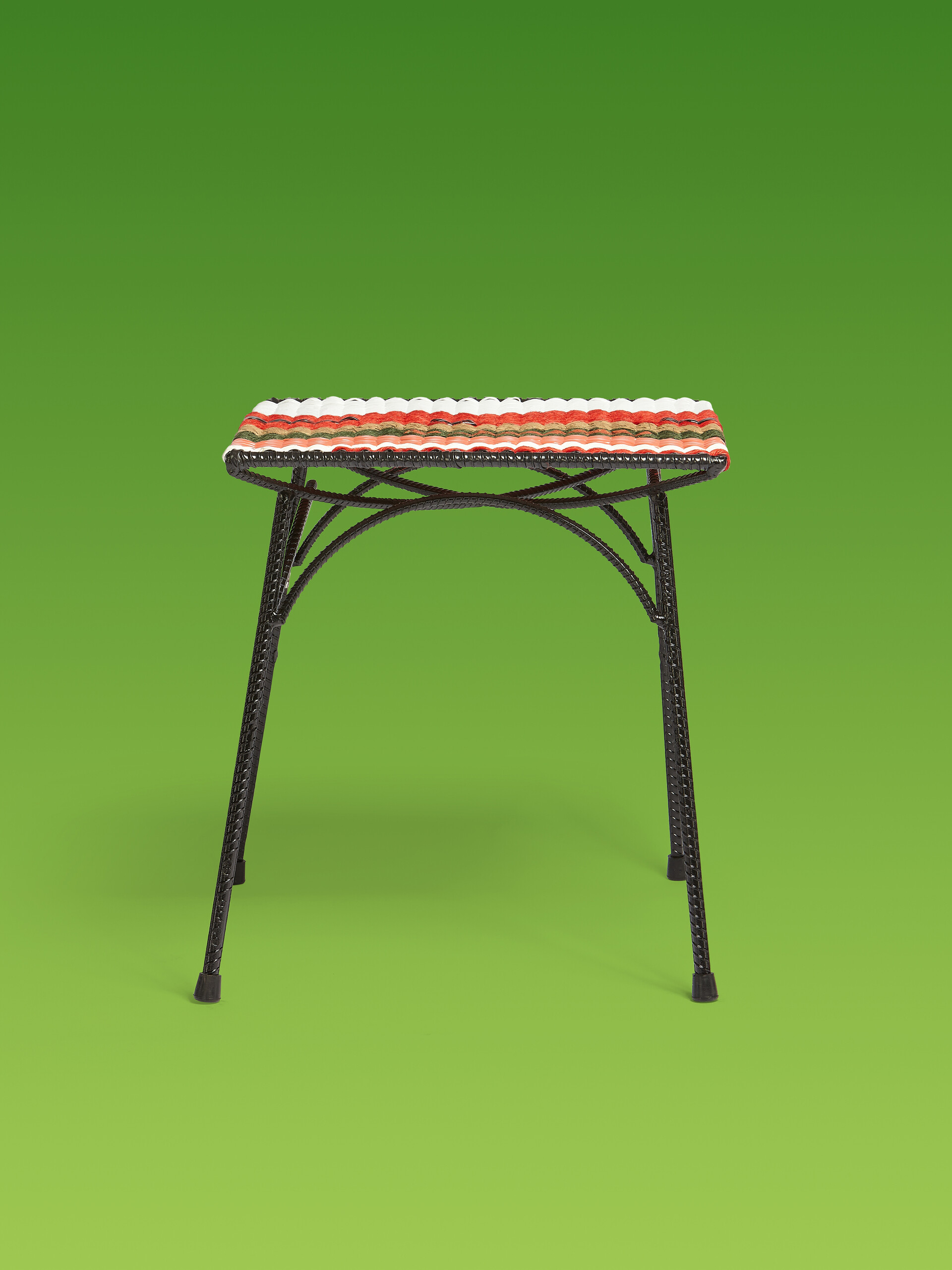 MARNI MARKET stool-table in iron multicolour red PVC - Furniture - Image 1