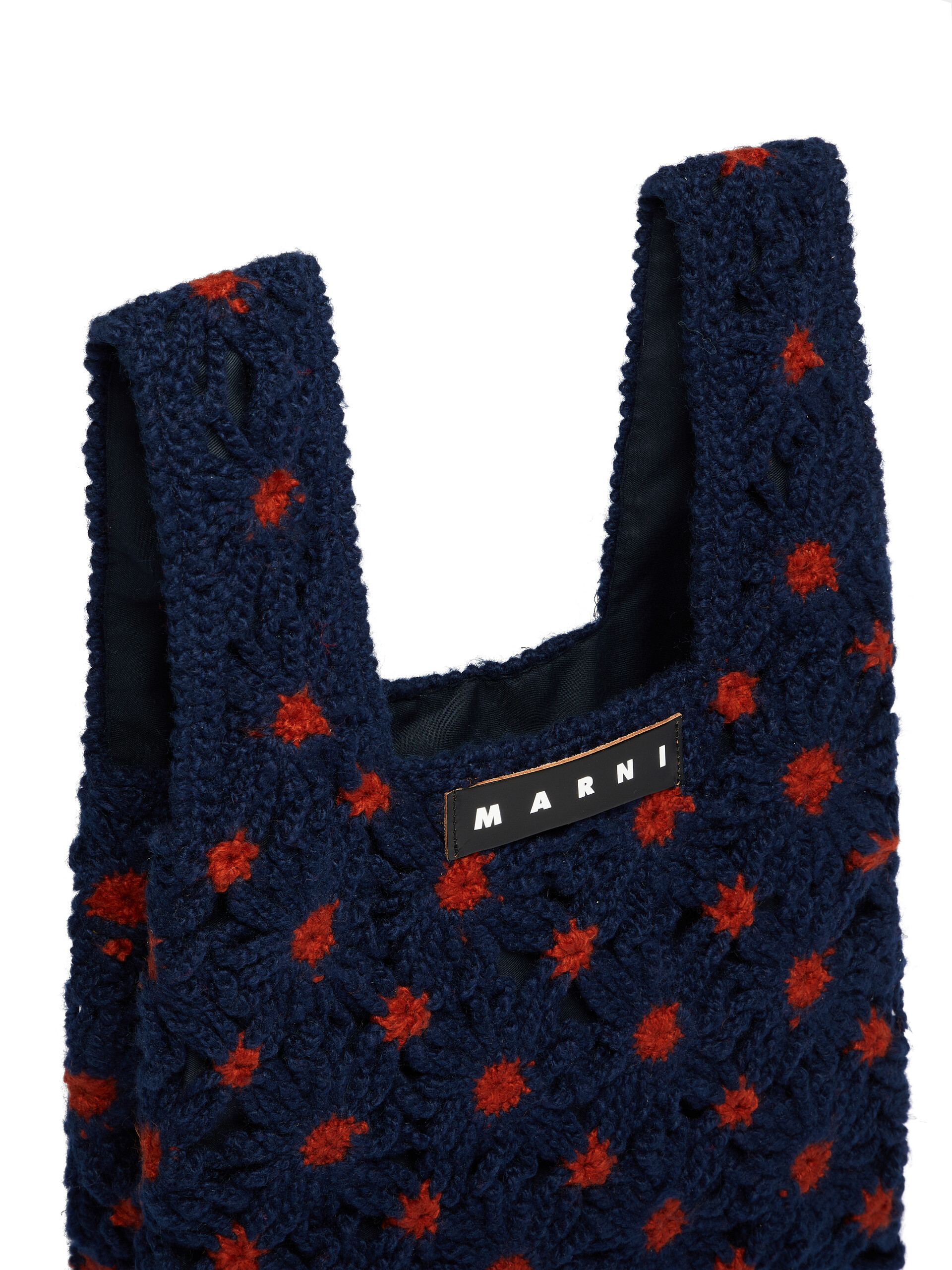 ホワイト&ブルー MARNI MARKET FISH クロシェバッグ - ハンドバッグ - Image 4