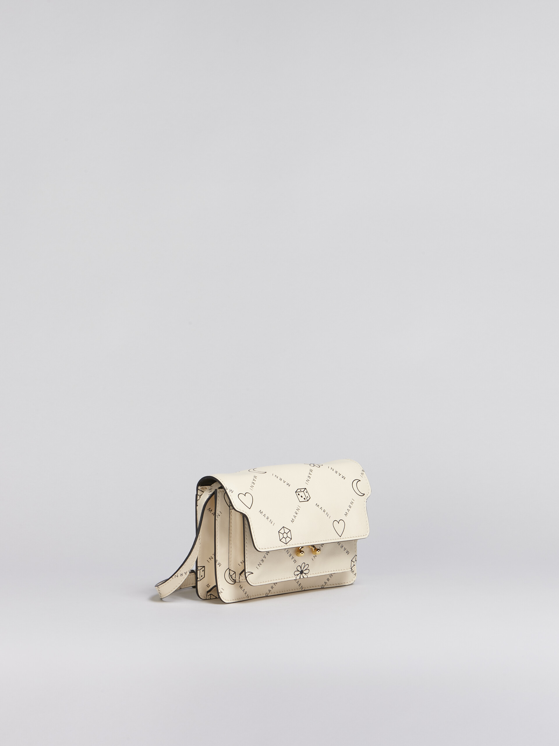 TRUNK SOFT bumbag in white Marnigram print leather - Belt Bags - Image 5
