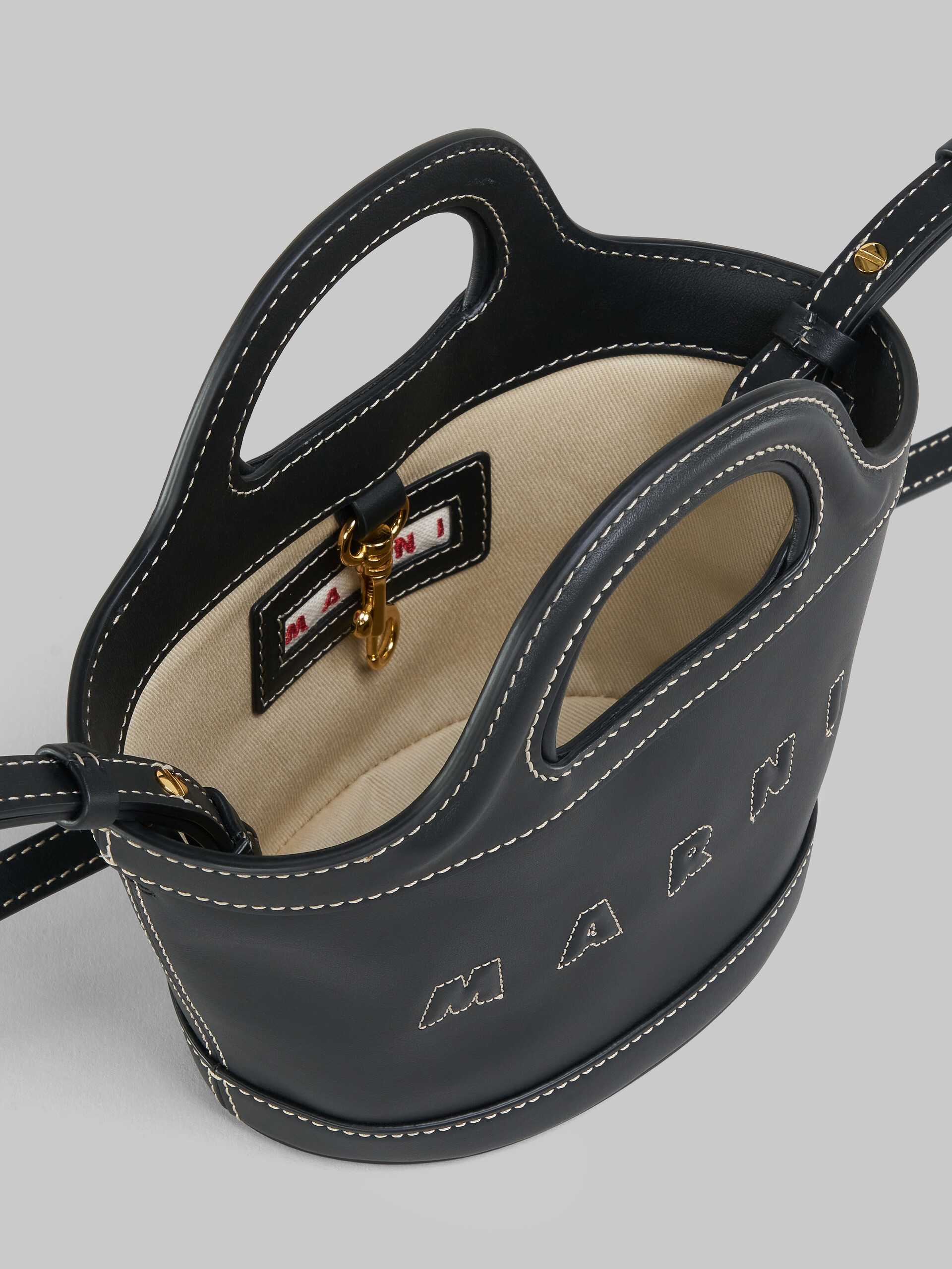Tropicalia Micro Bag in brown leather - Handbags - Image 4
