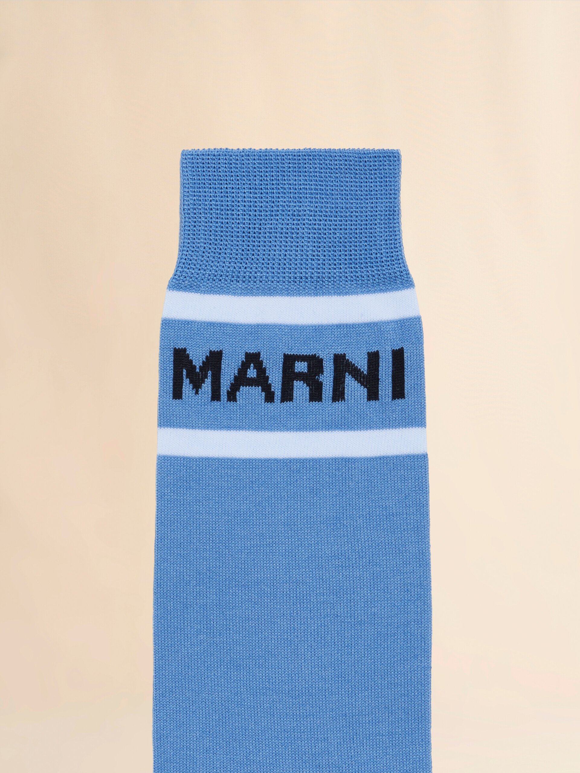 Green cotton socks with logo cuffs - Socks - Image 3