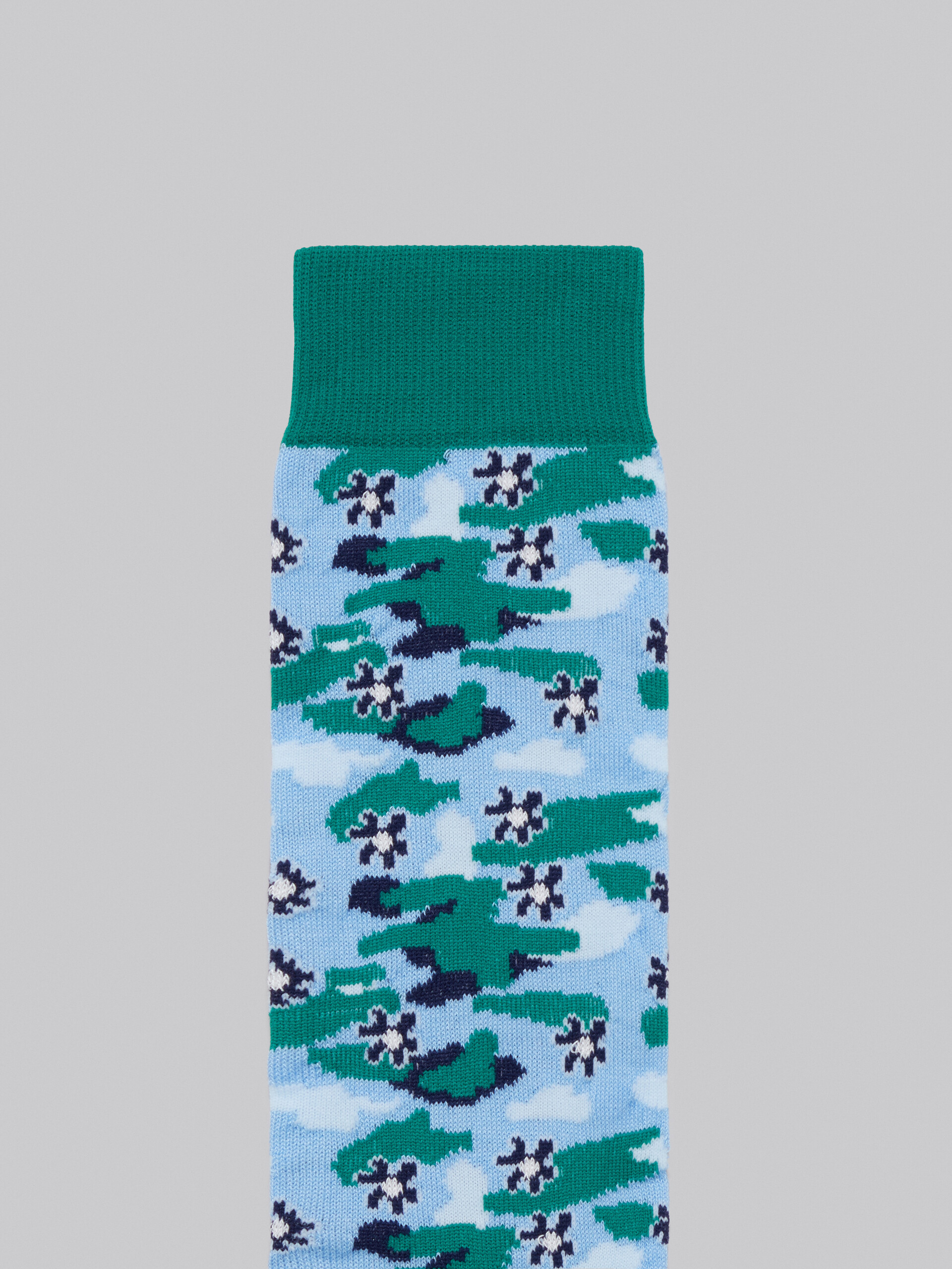 Blue and green flower socks - Socks - Image 3