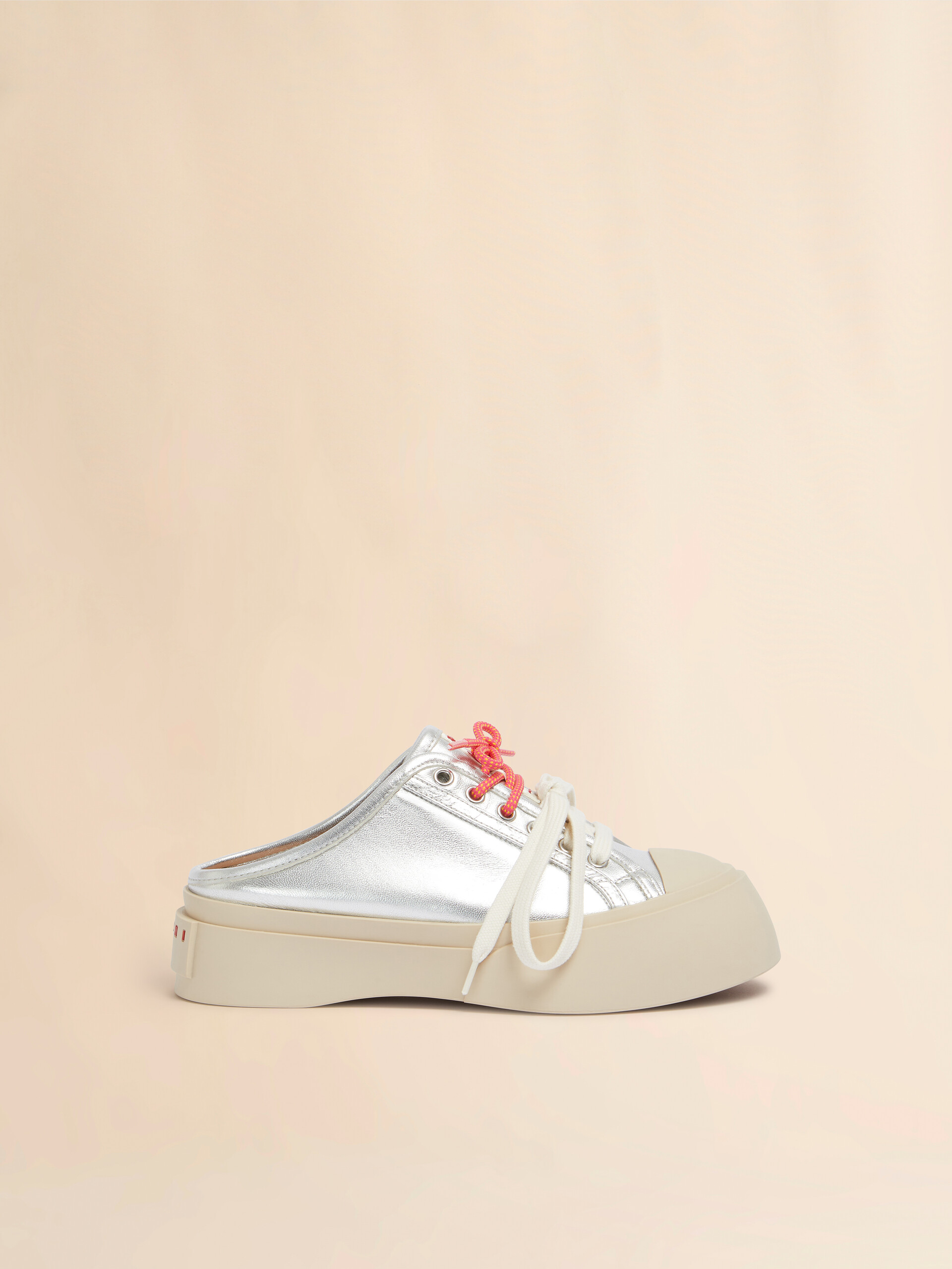 Silver leather Pablo lace-up sabot - Sneakers - Image 1