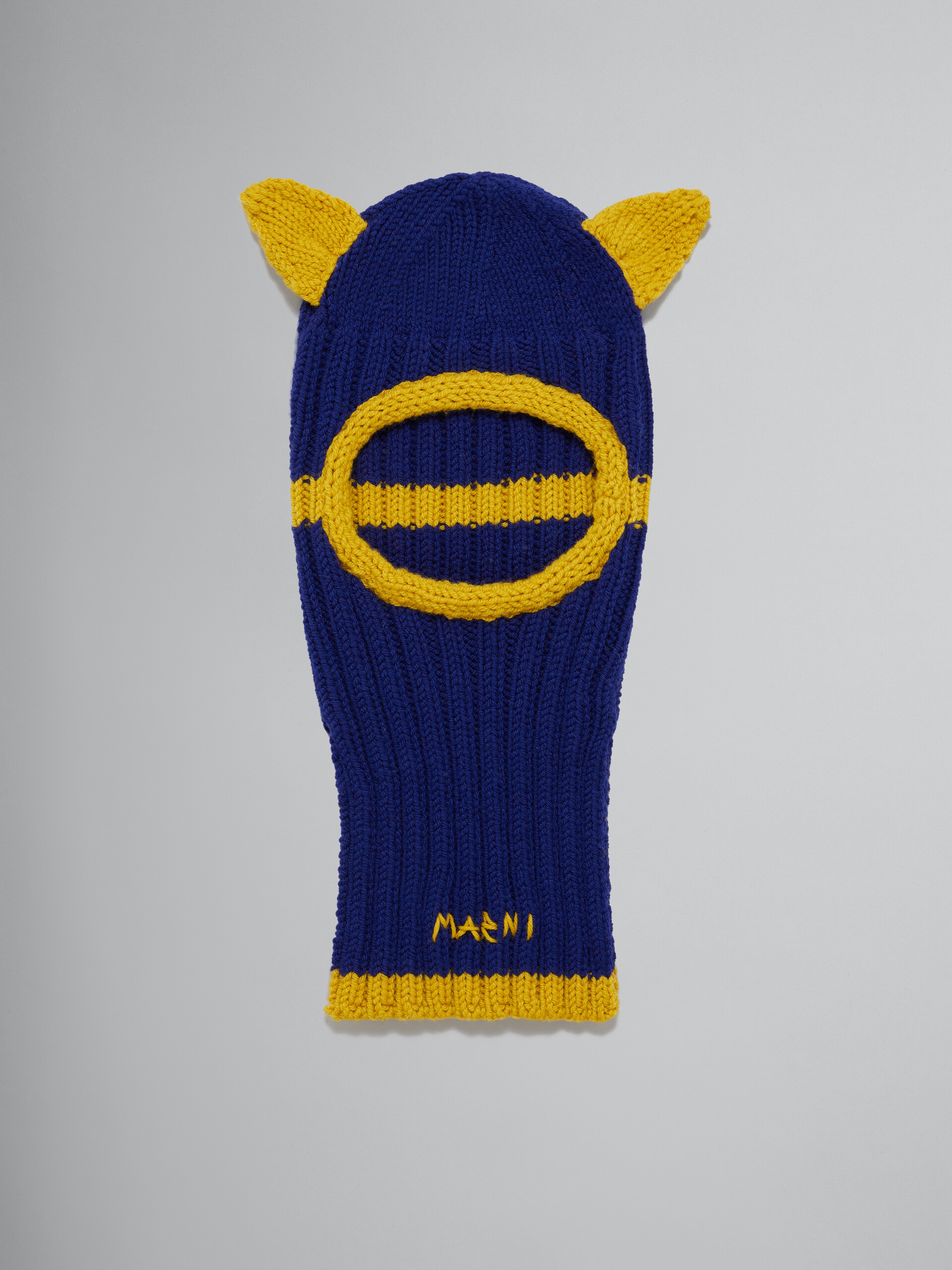 Blue wool balaclava with ears - Hats - Image 1