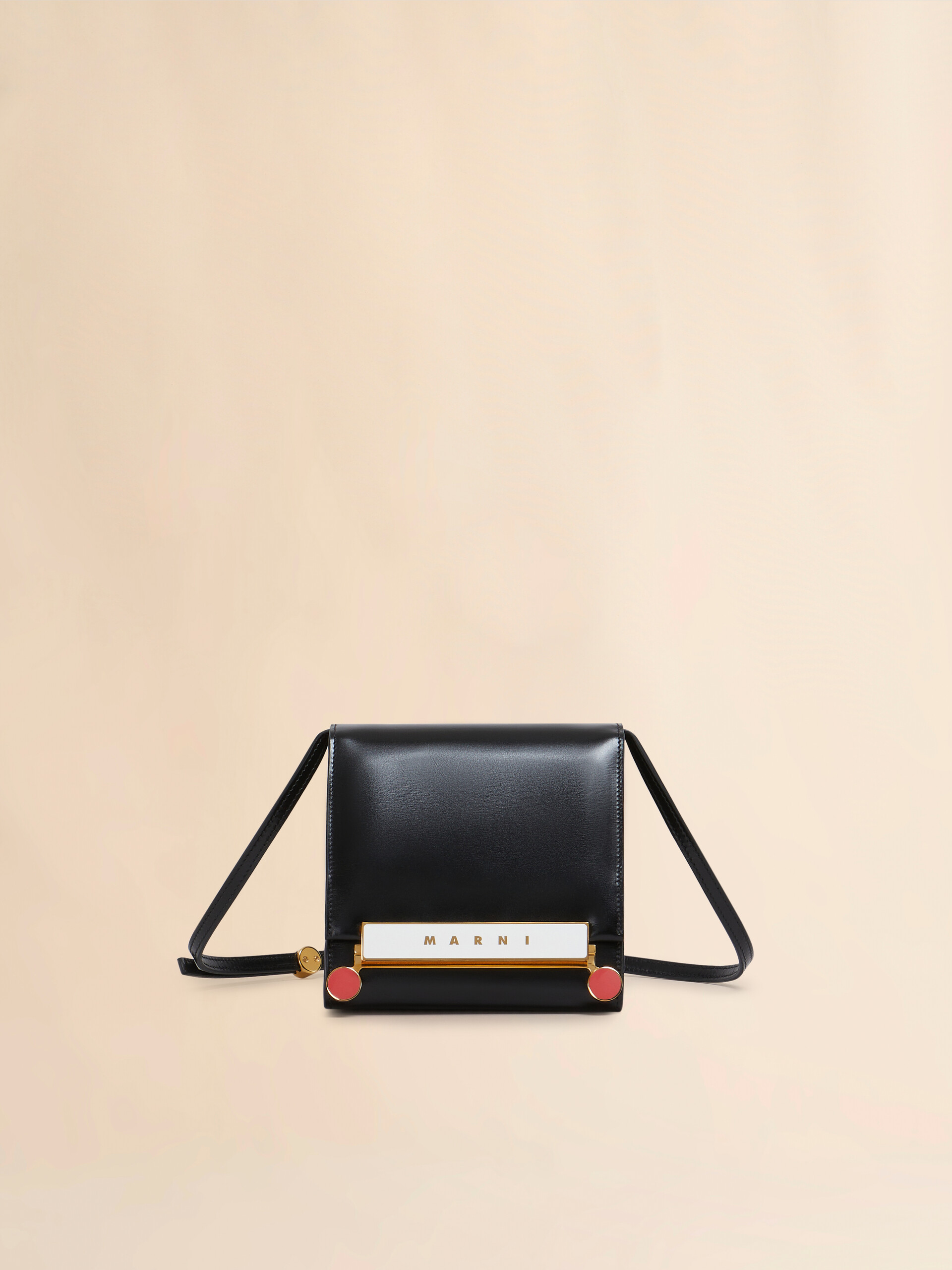 Black leather VHS small triangle bag - Shoulder Bags - Image 1