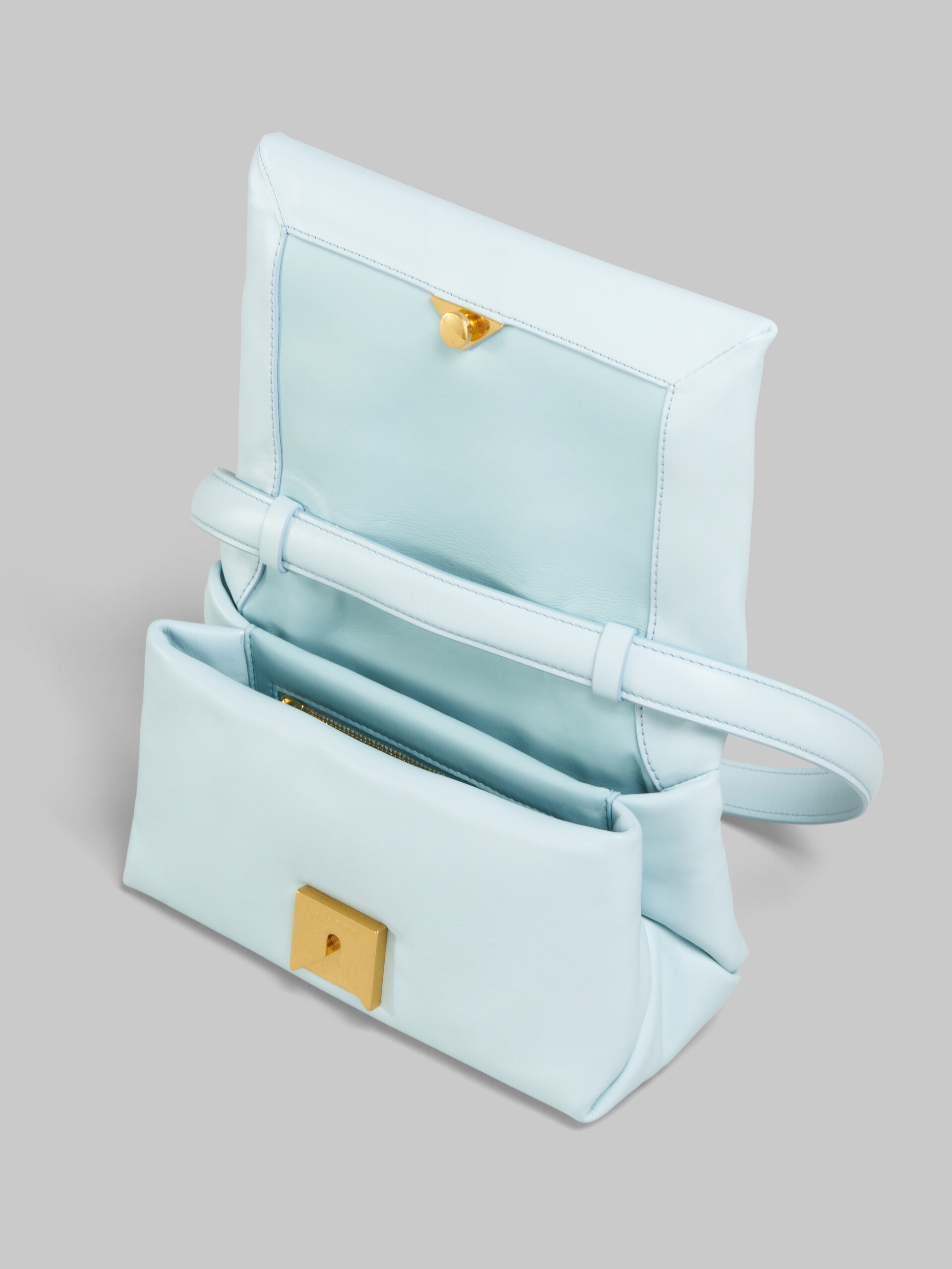 Small blue calfskin Prisma bag - Shoulder Bag - Image 4