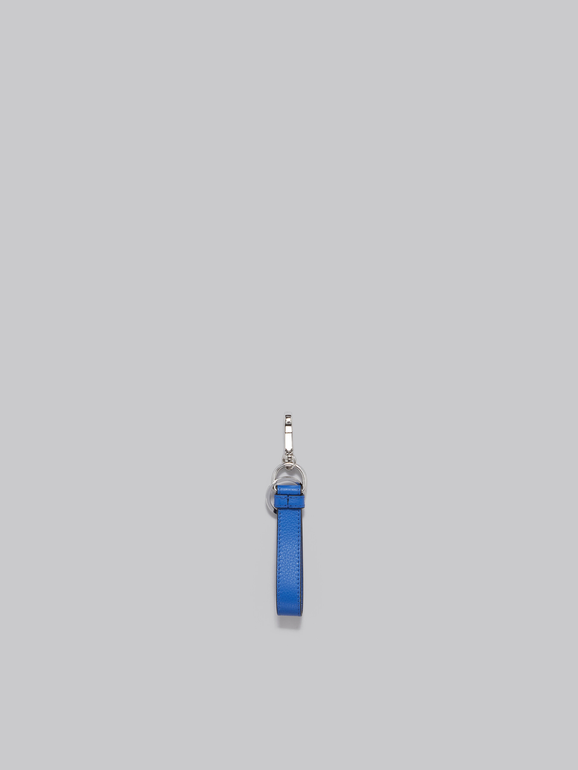 Portachiavi in pelle blu con impunture Marni - Portachiavi - Image 3