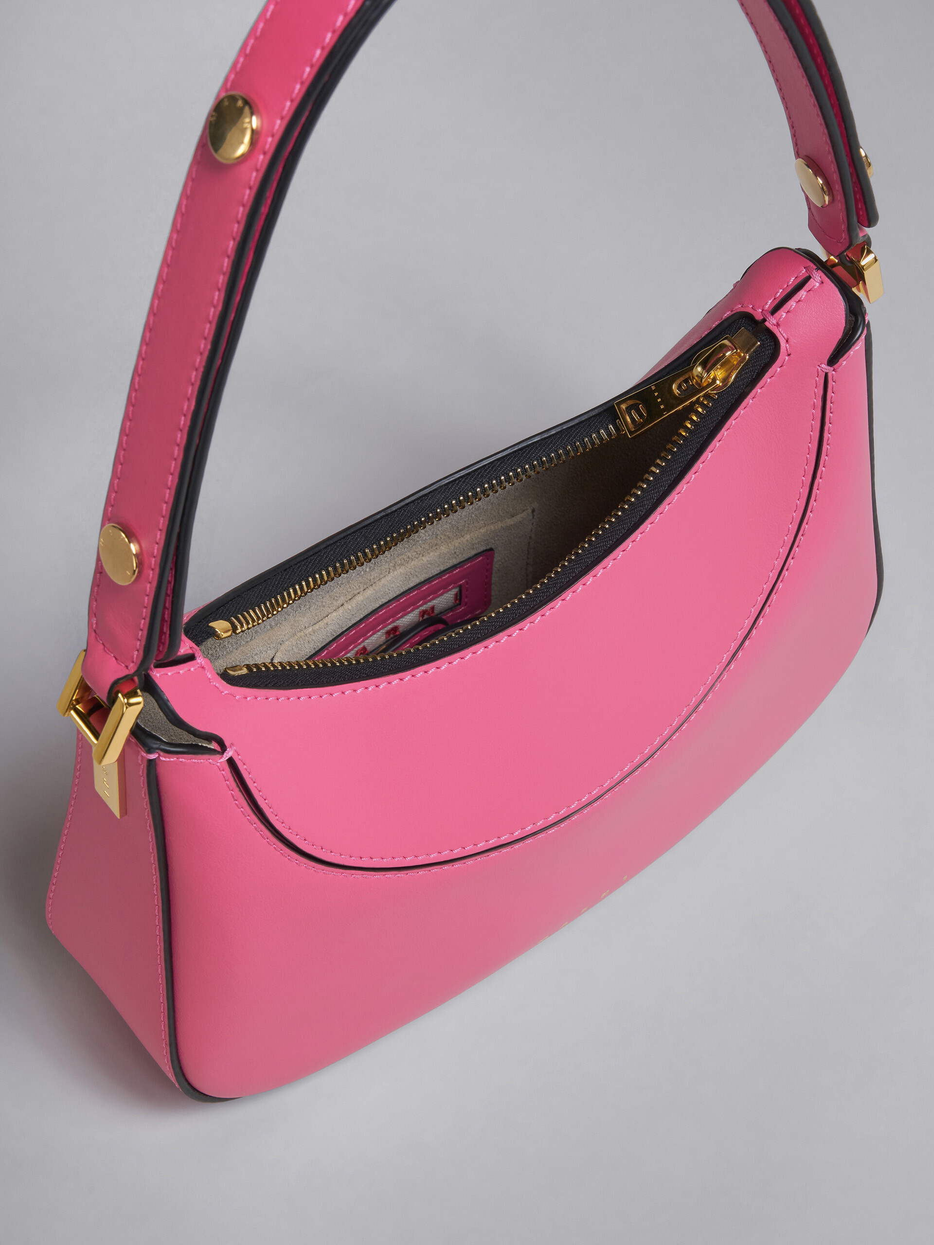 Milano mini bag in pink leather - Handbag - Image 4