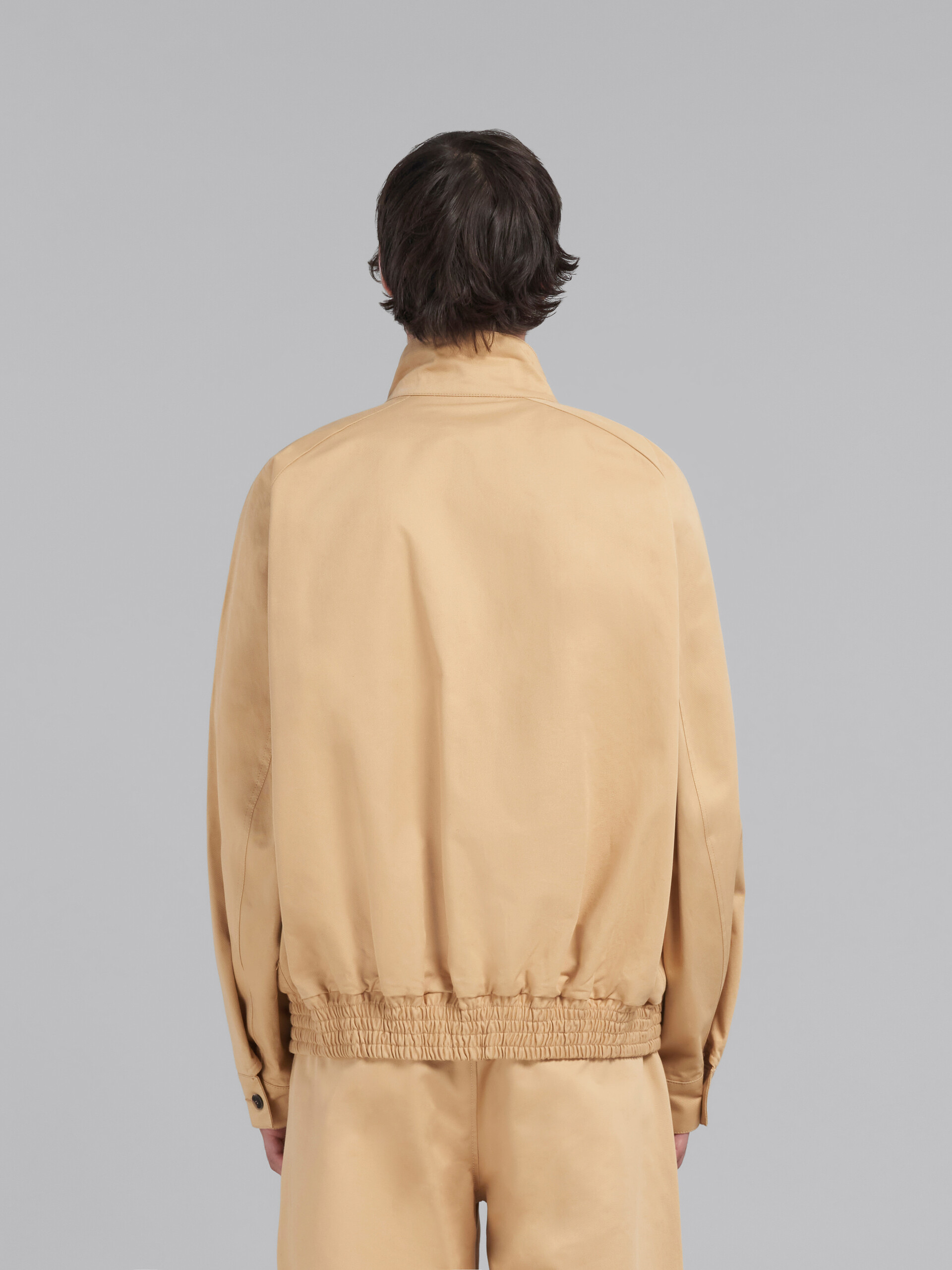 Beigefarbene Oversize-Bomberjacke aus Bio-Gabardine | Marni