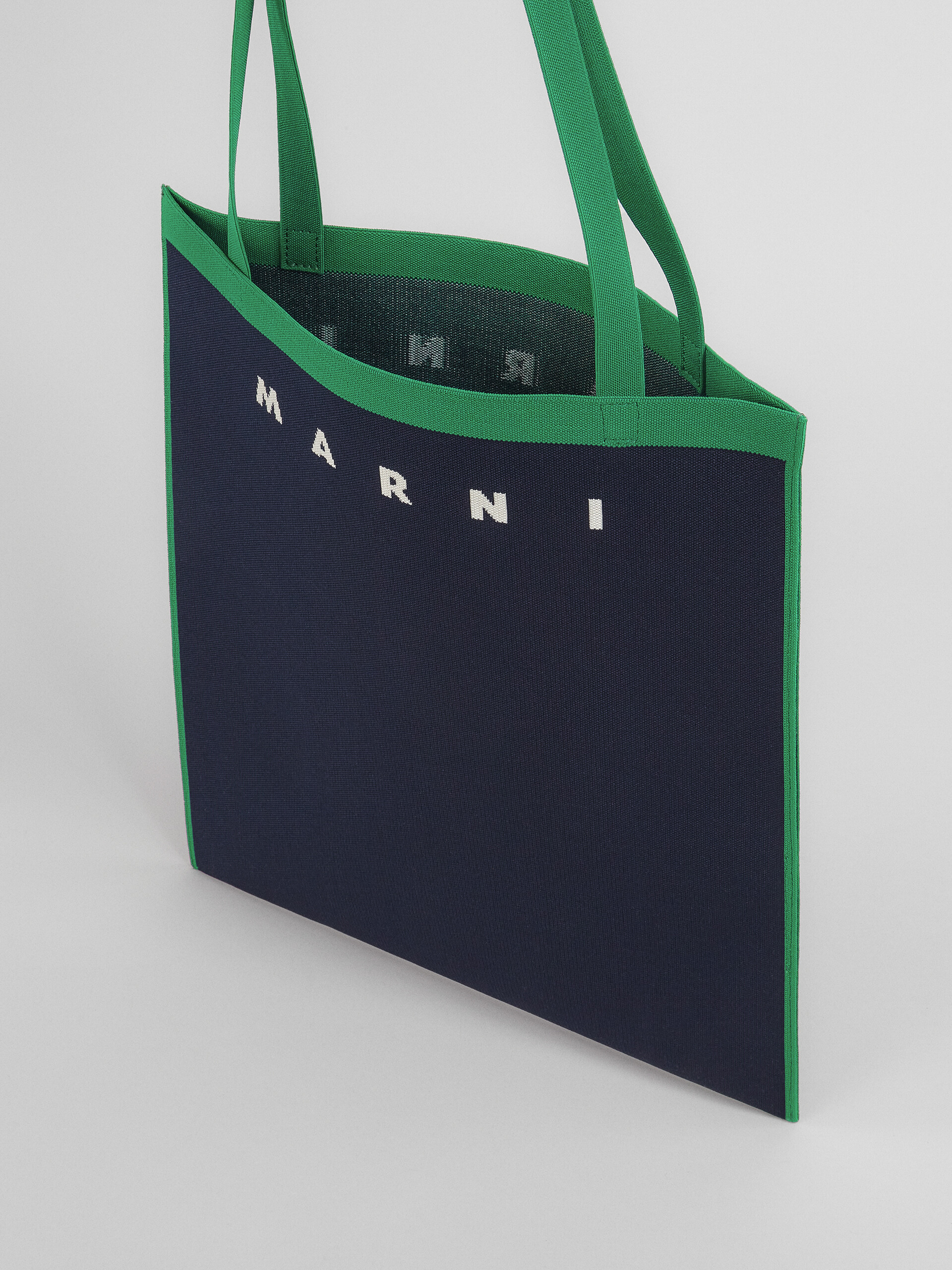 Blueblack and green jacquard bag - Shopping Bags - Image 5