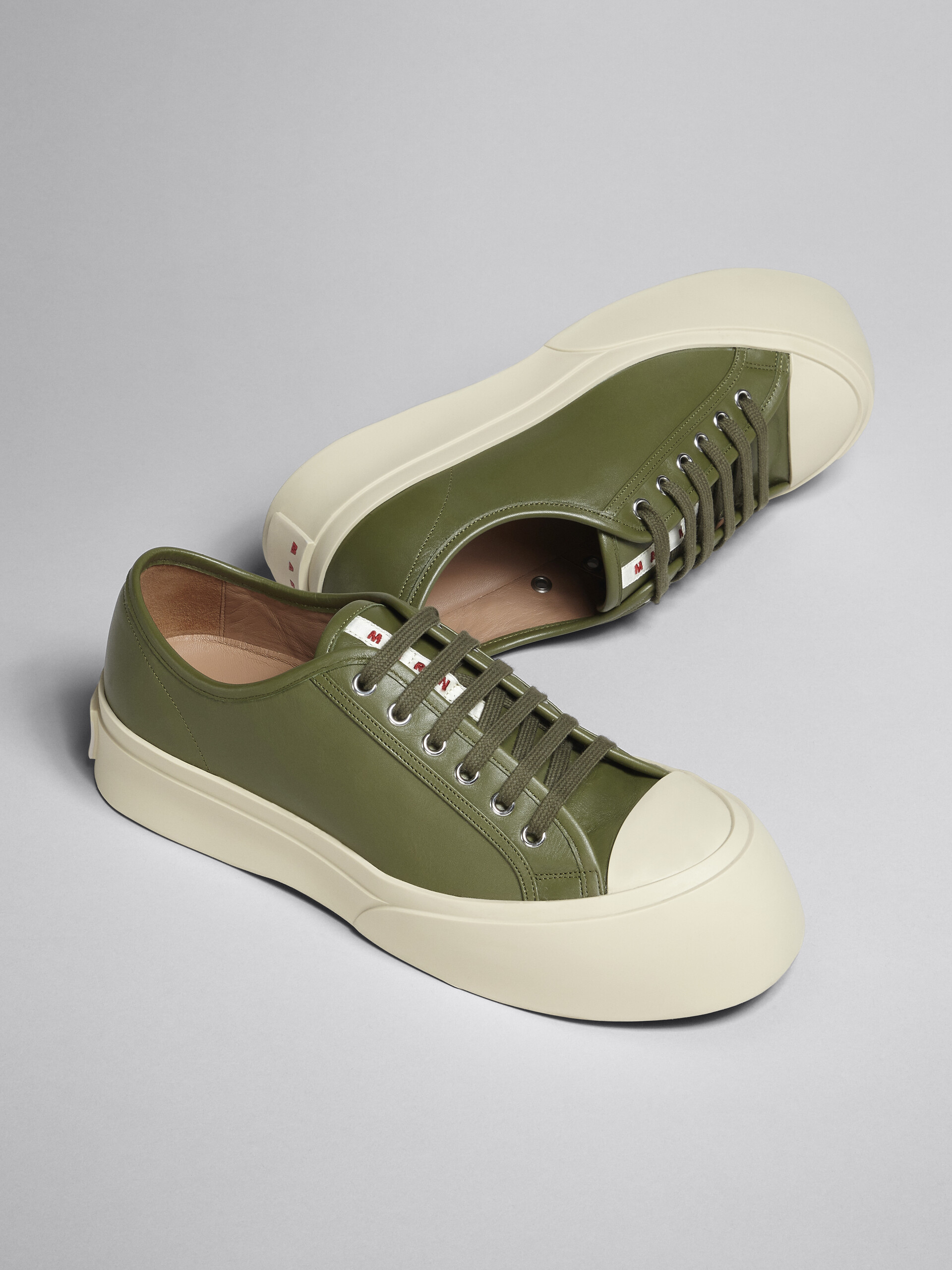 Green soft calf leather PABLO sneaker | Marni