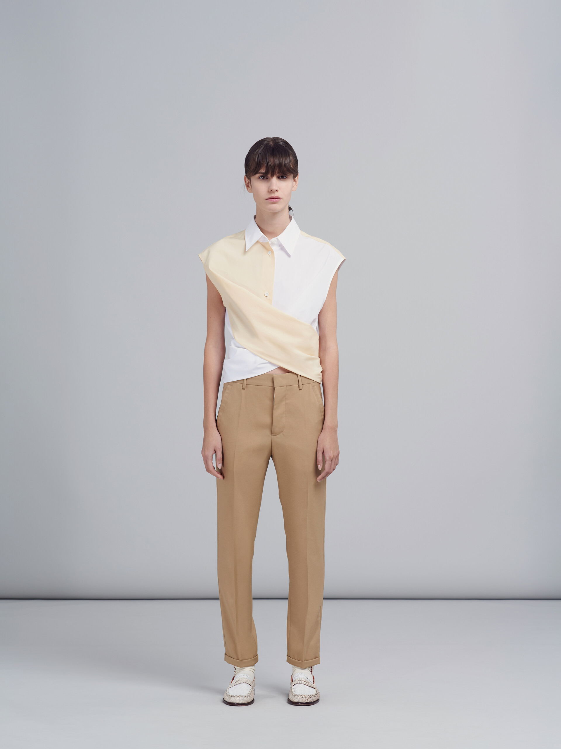 Pantaloni a gamba dritta in fresco di lana | Marni