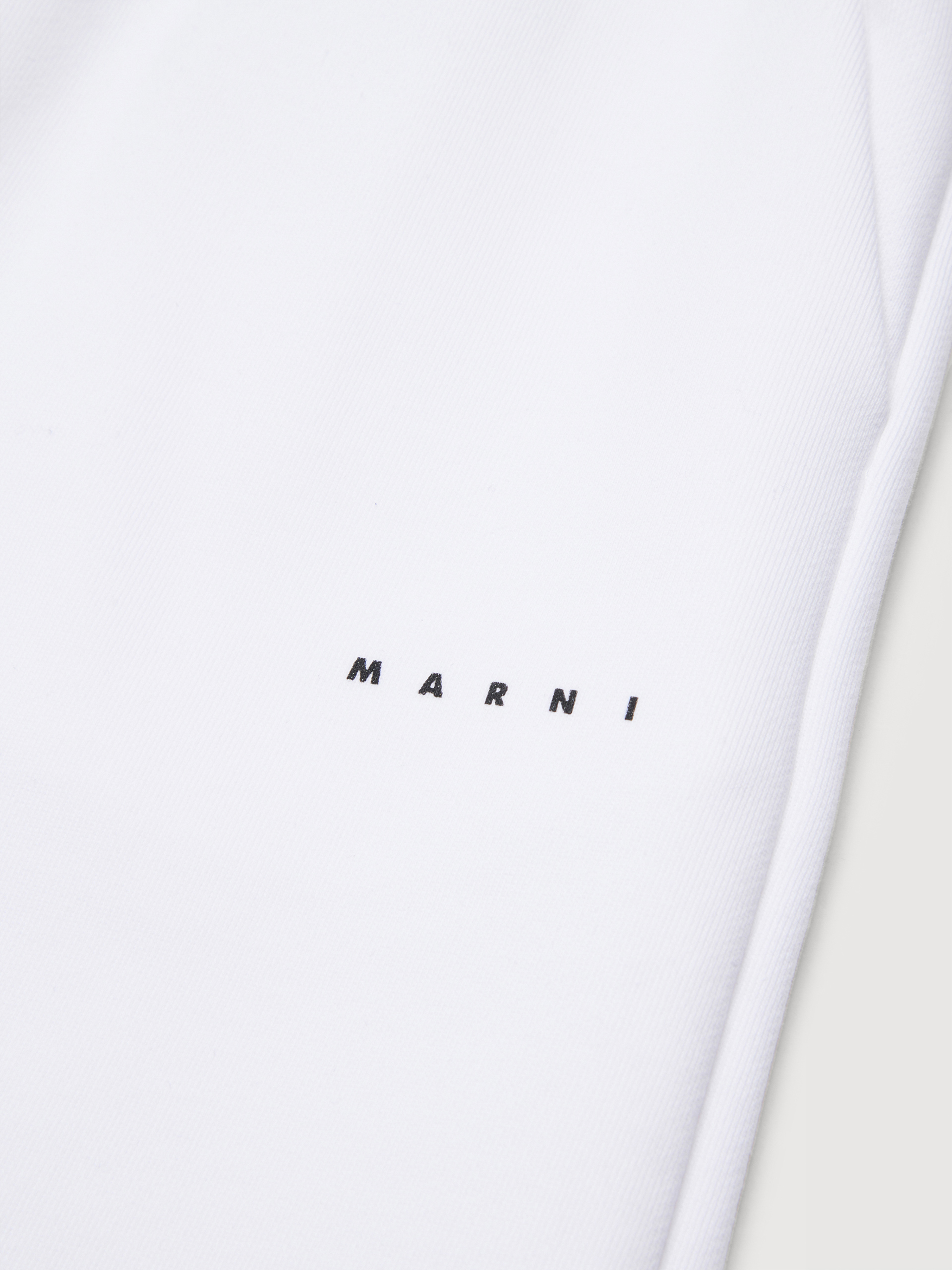 White cotton sweatpants with micro Marni print - Pants - Image 4