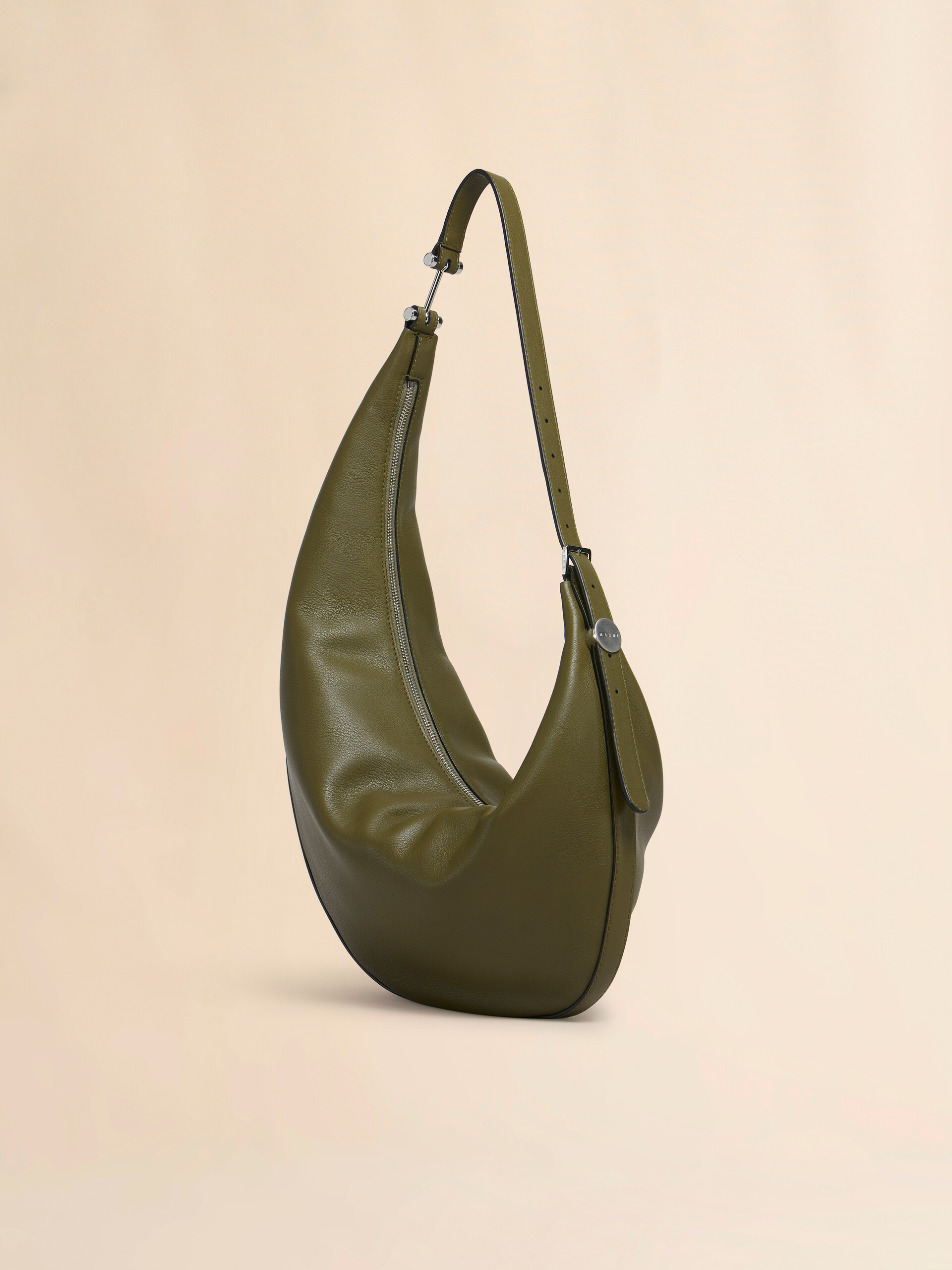 Black leather Dot small hobo bag - Shoulder Bags - Image 3
